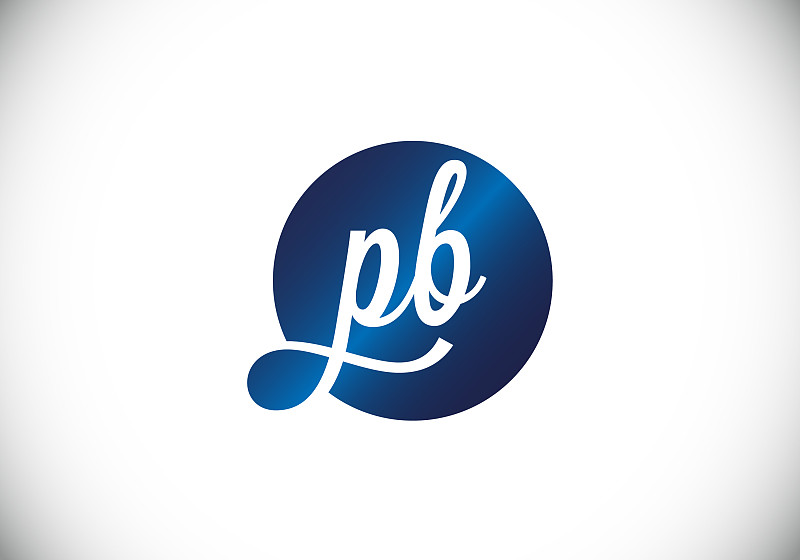 p b initial letter logo design graphic alphabet