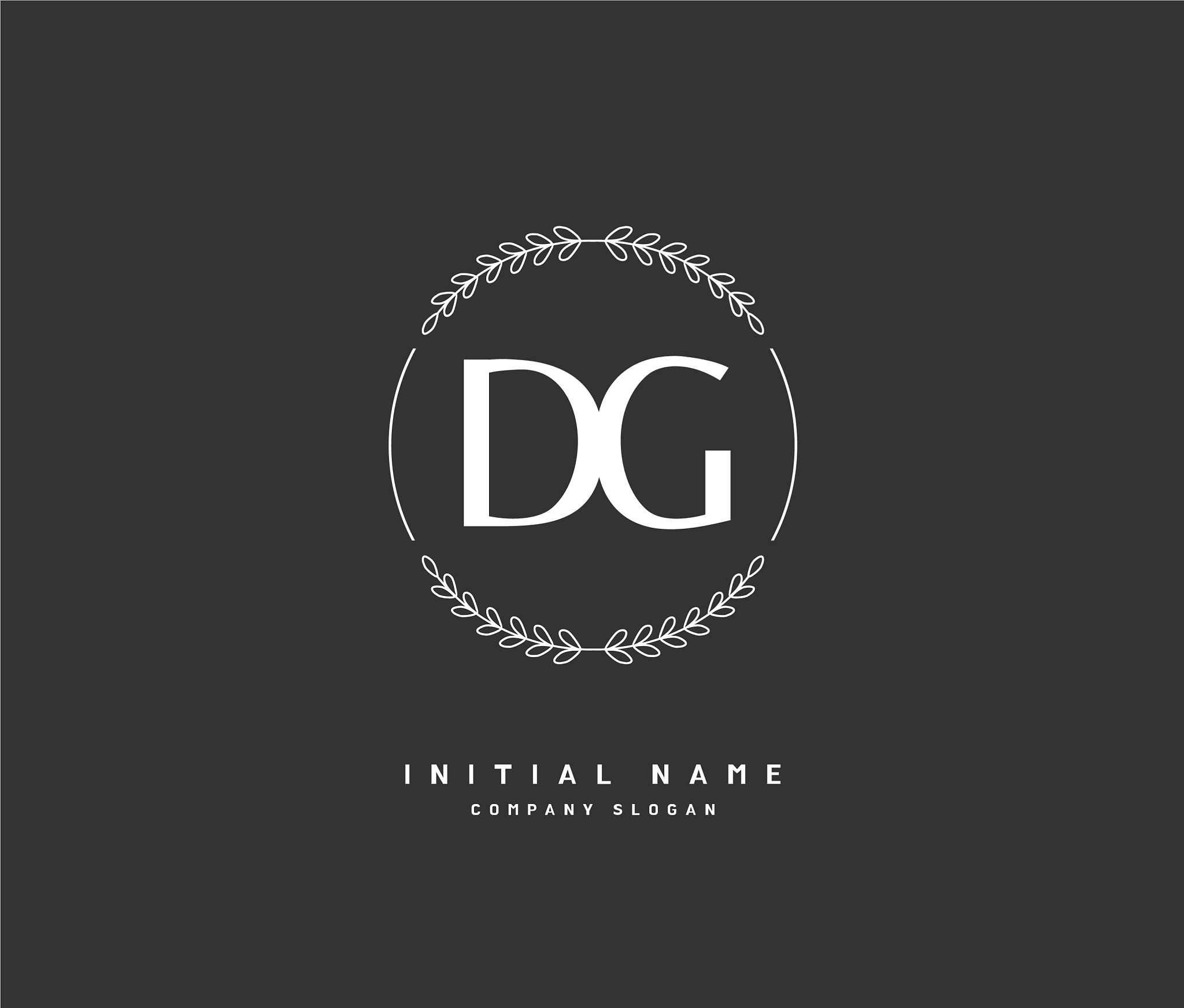 d g dg beauty initial logo handwriting logo of