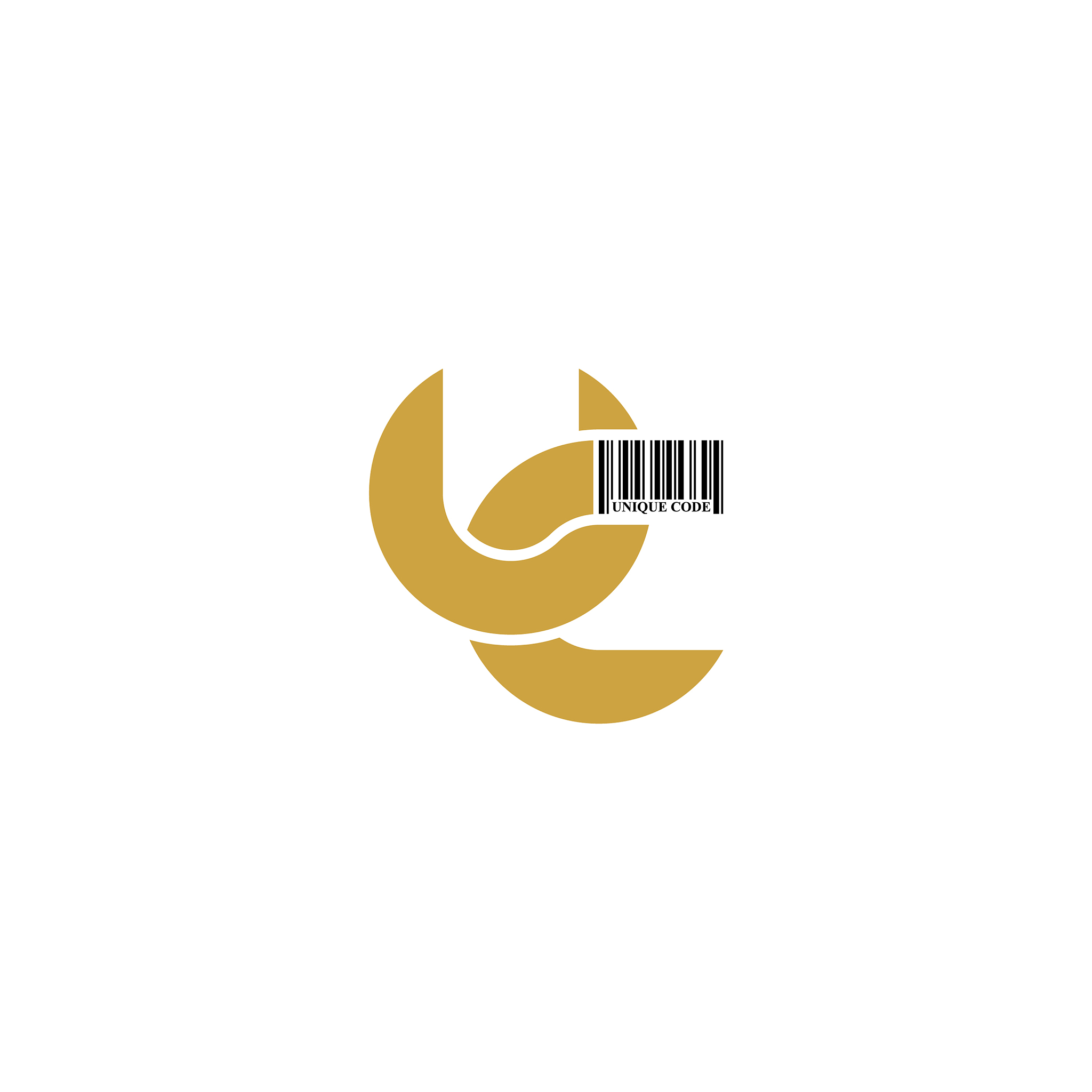 initial letter uc logo design for unique code