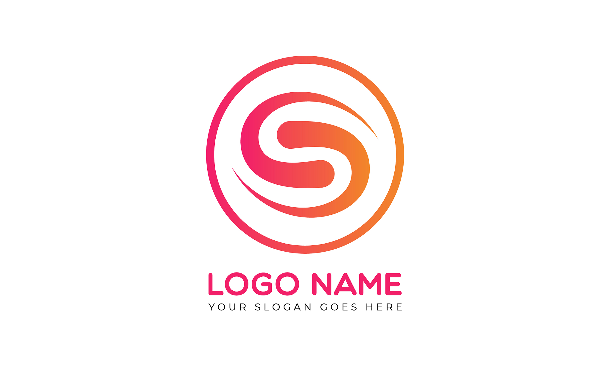 s letter logo design template