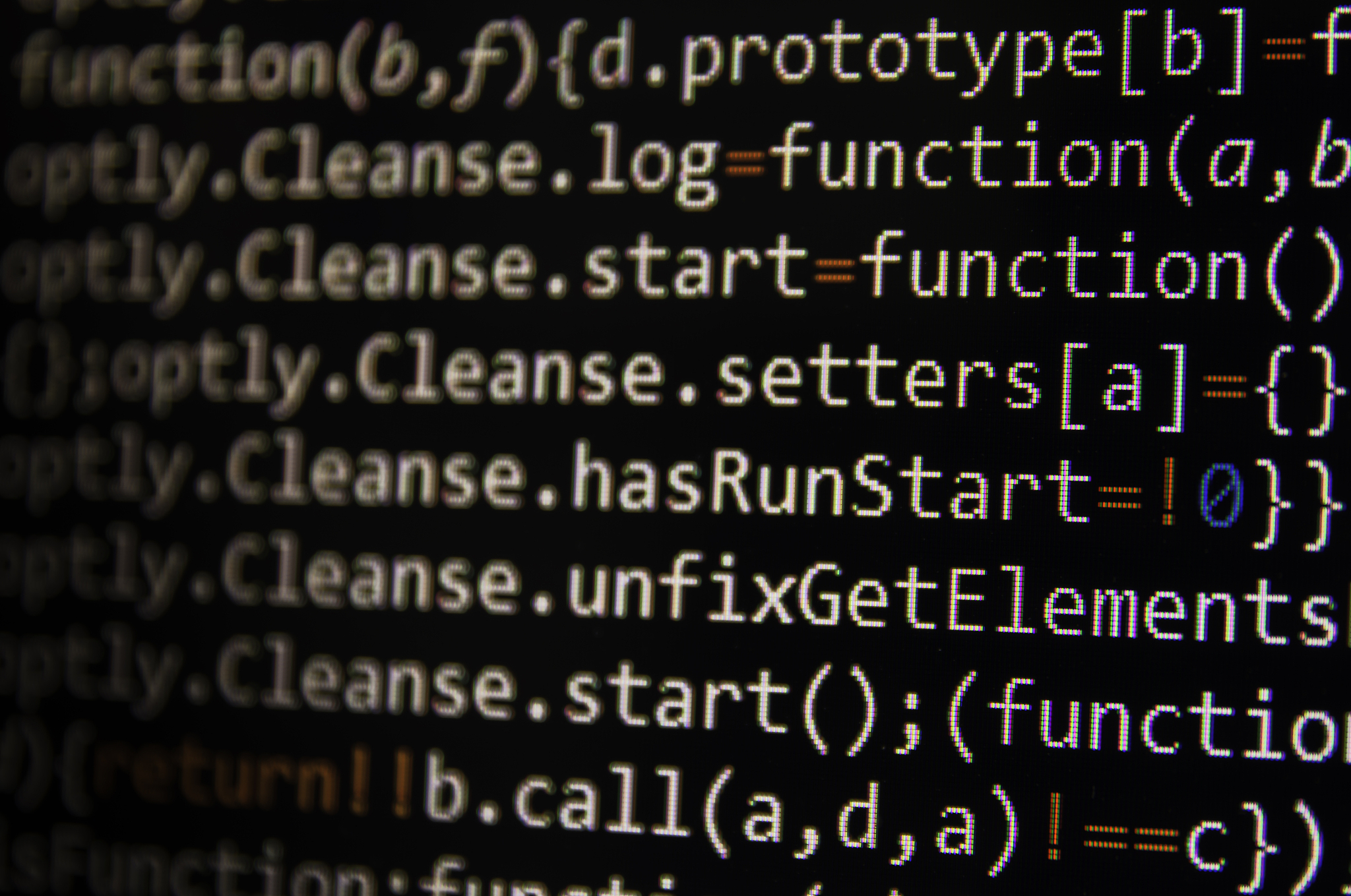 programming code abstract screen of software developer. computer