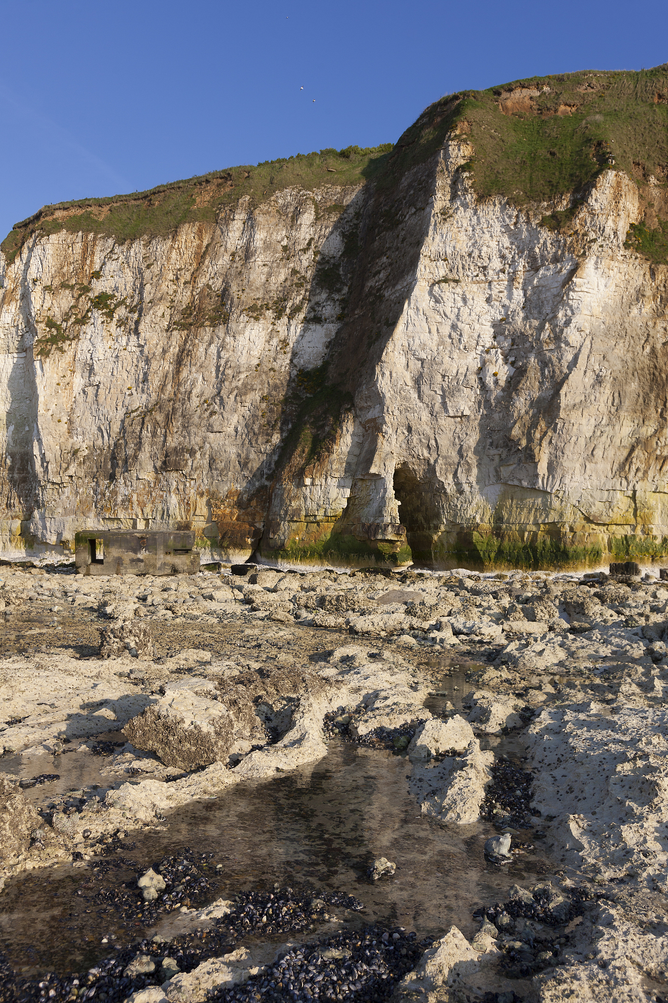 cliffs in dieppe, c??te d'albatre, haute-normandie, france
