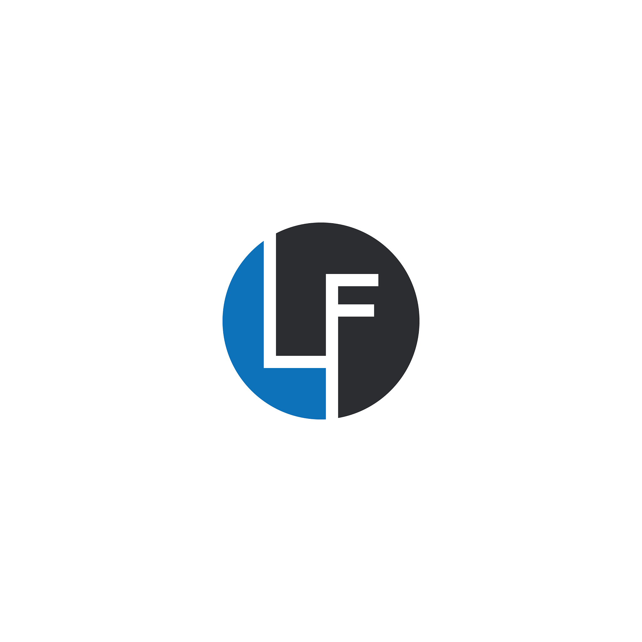 initial letter lf or fl logo design template