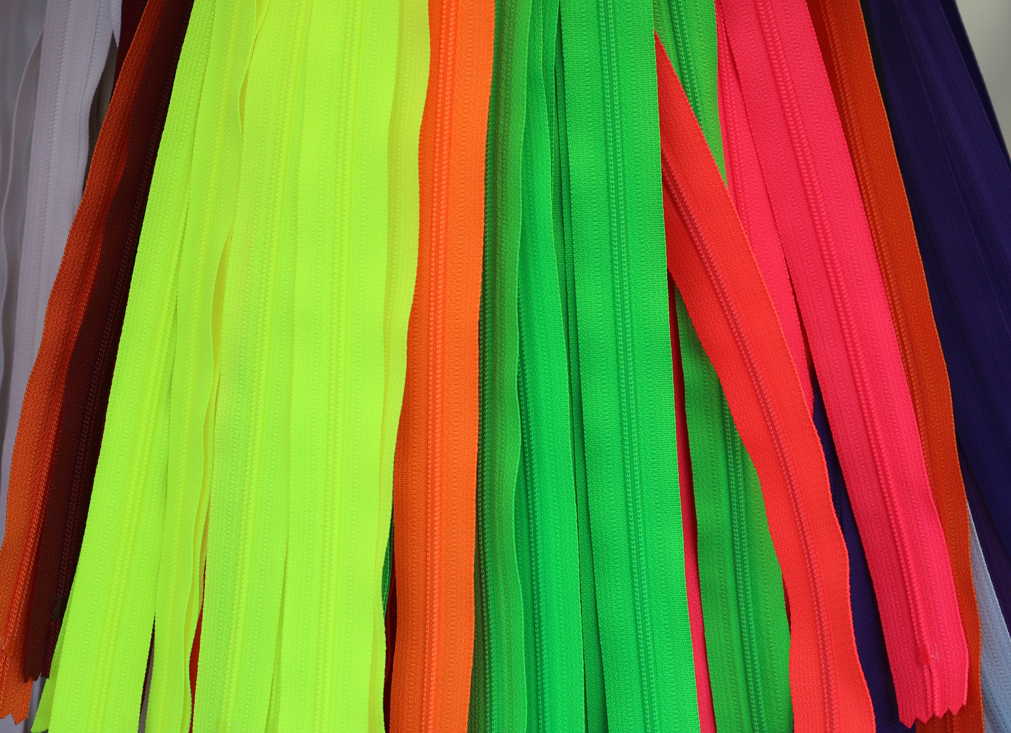 detailed close up view on samples of cloth and fabrics in differ