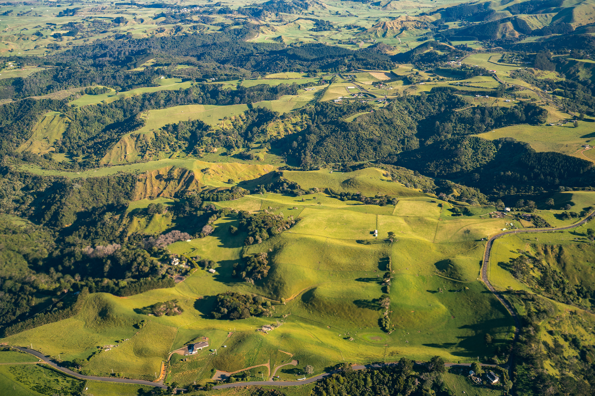 unique volcanic hills landscape in new zealand