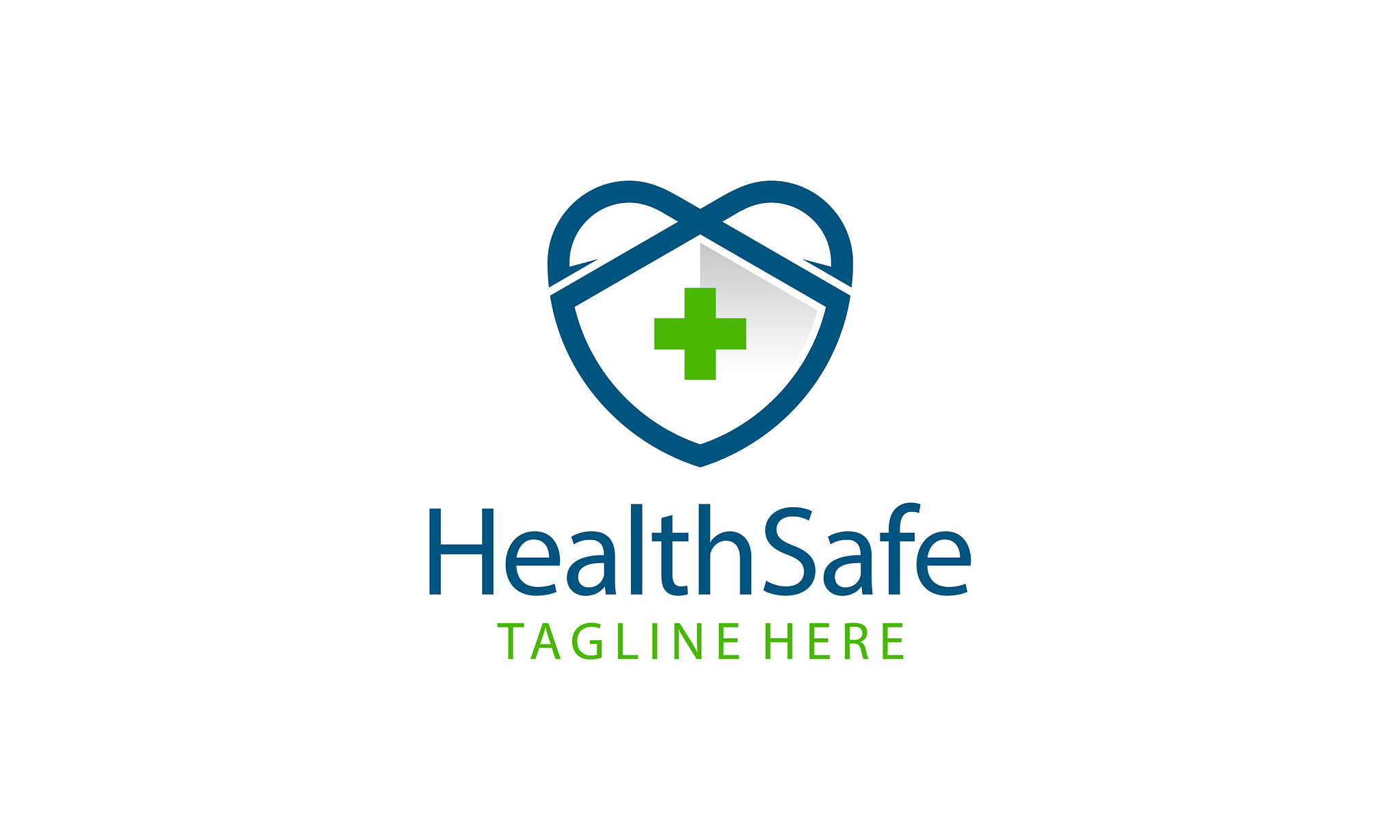 health safe medical logo design concept
