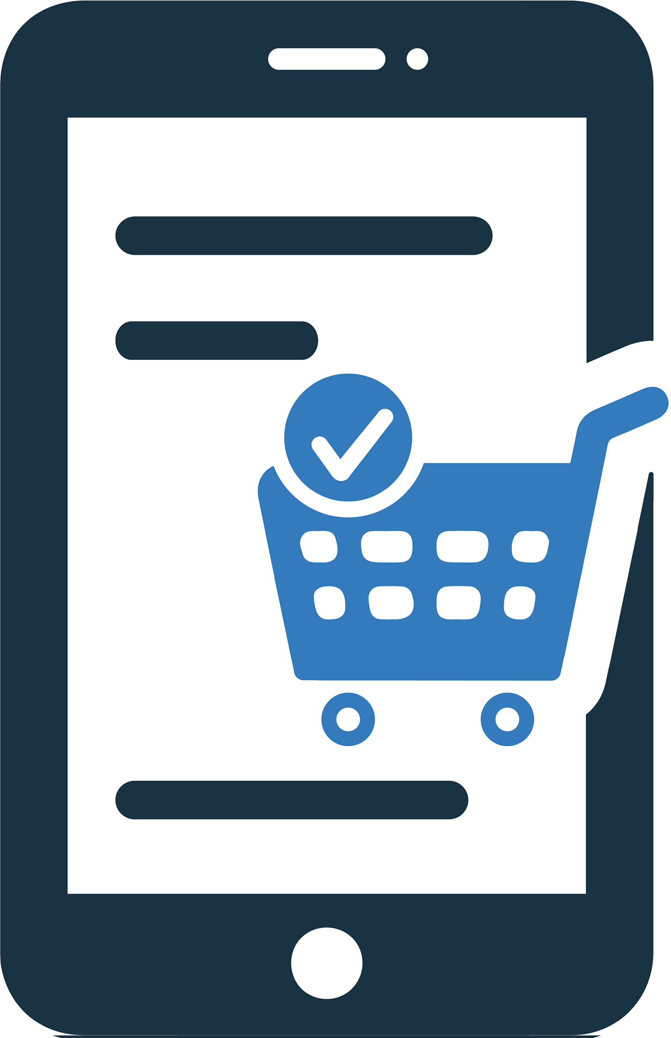 mobile shopping icon graphics