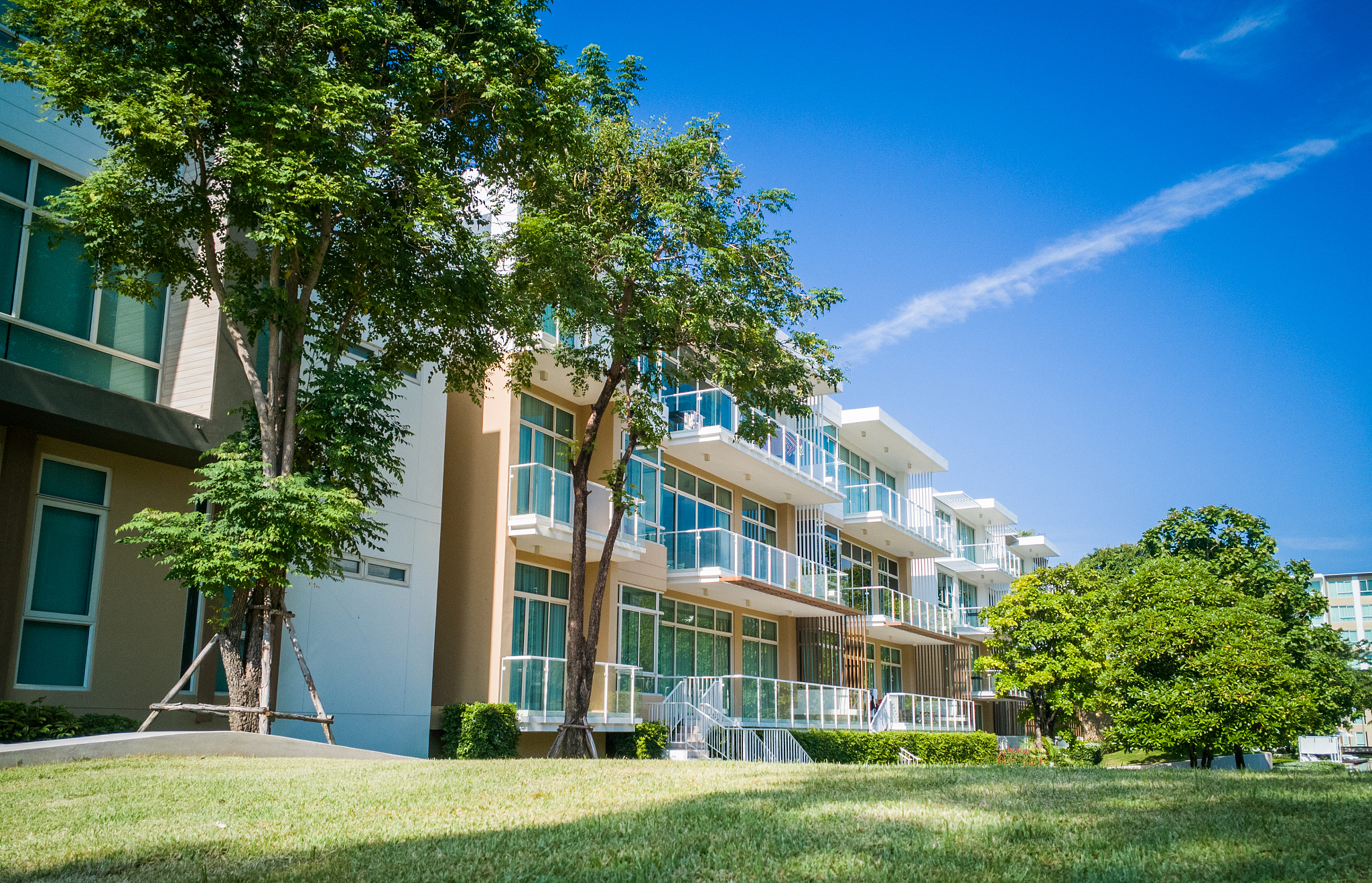 beautiful condo in nature, fresh green for relaxation.