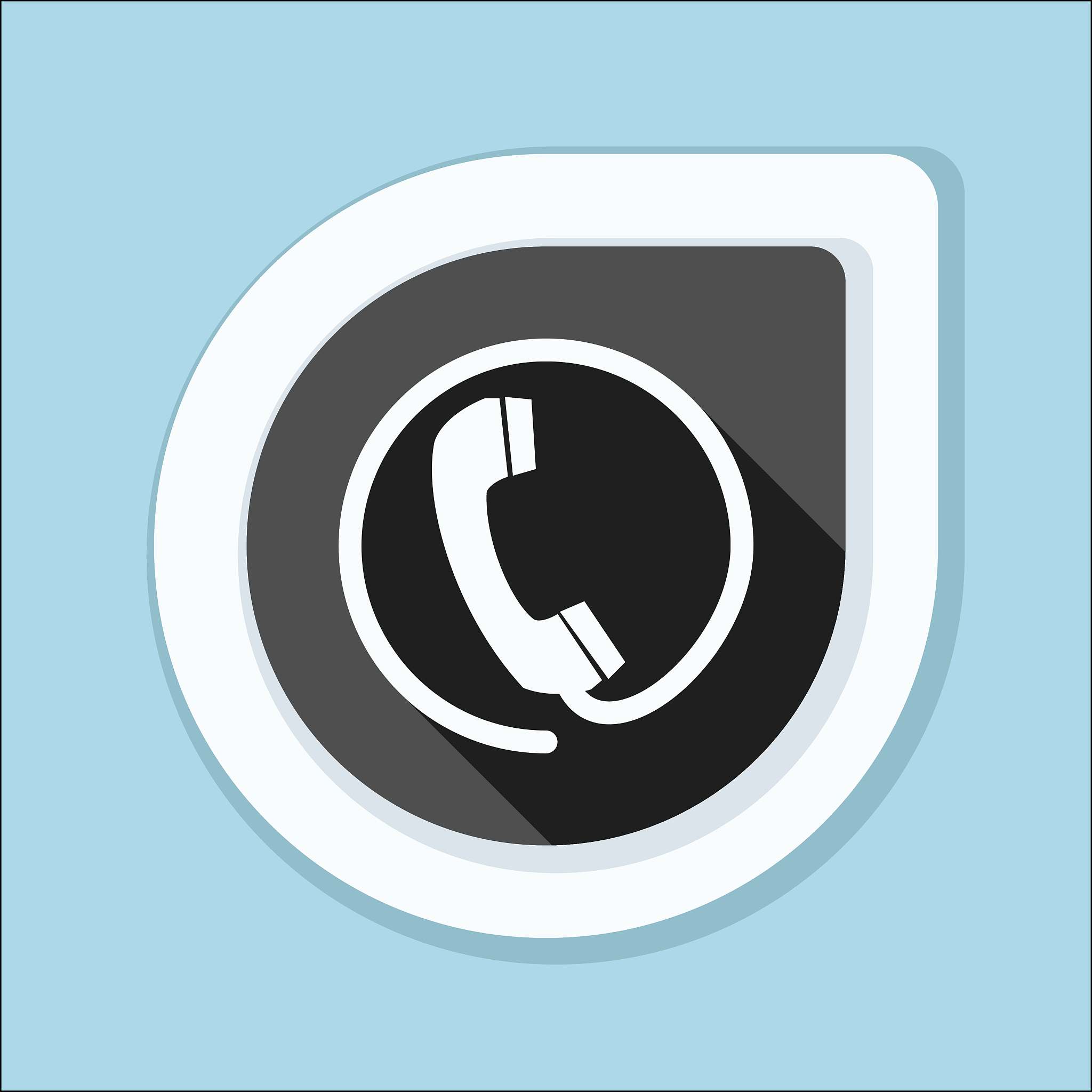 call contact button illustration