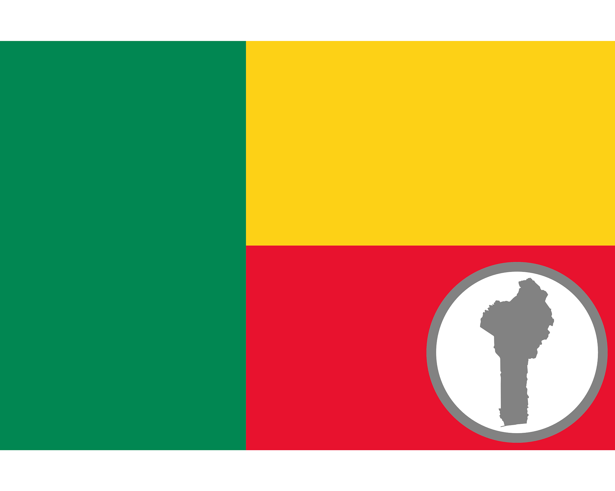 flag and map of benin