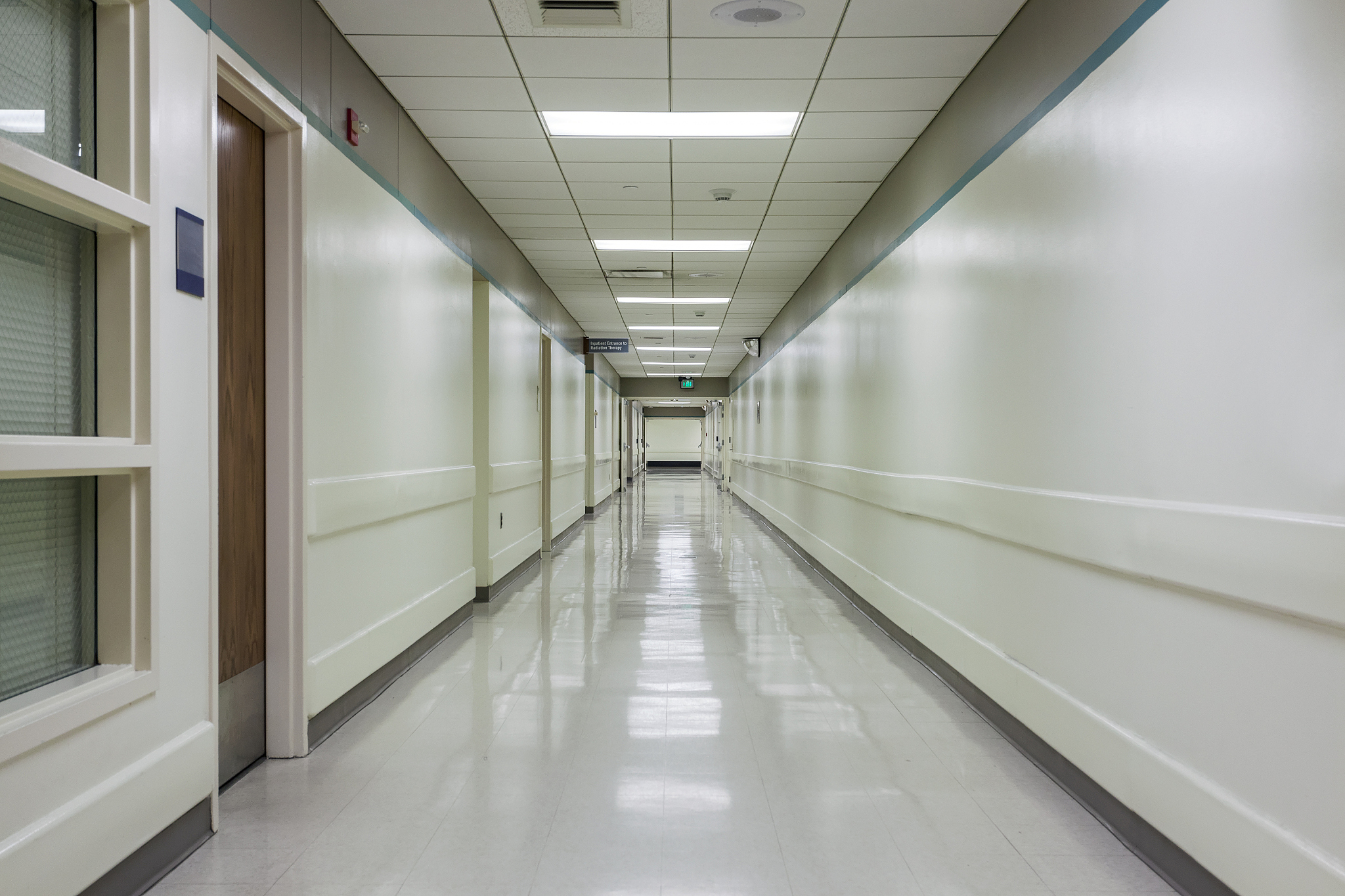 corridor in a modern hospital.