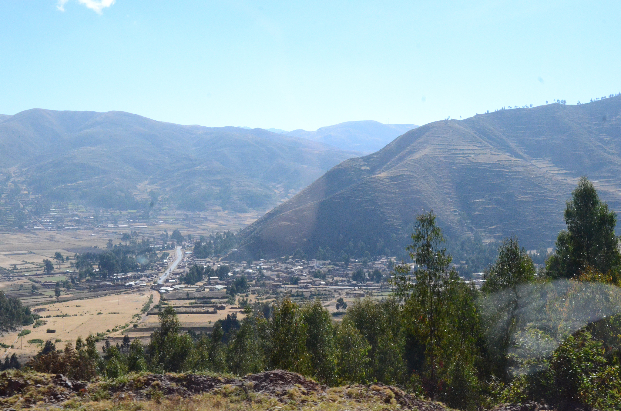 town by mountains