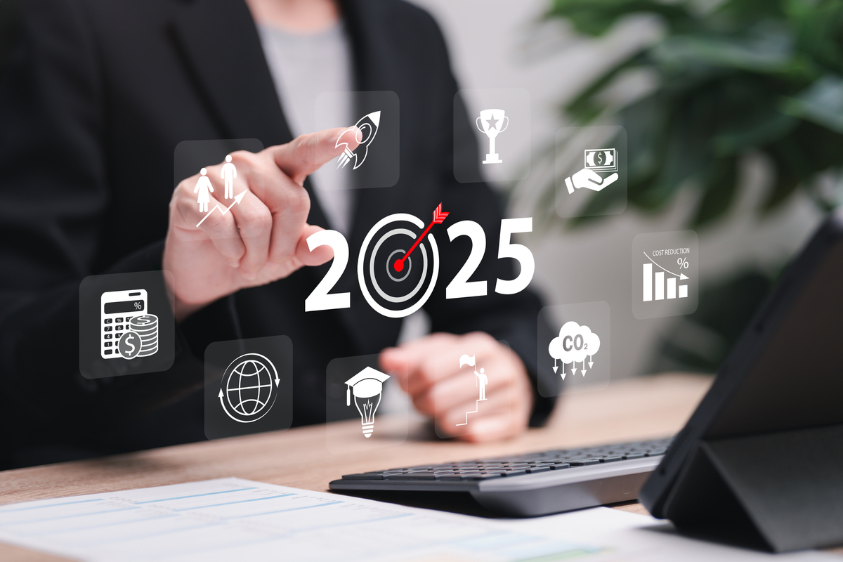 2025年规划目标,商业增长初创,新年概念,女商人目标,.
