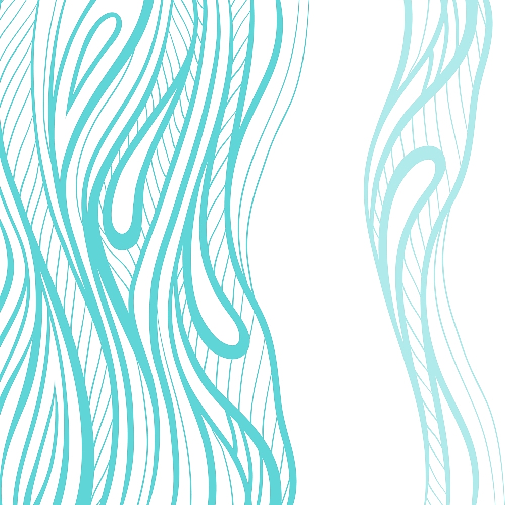 abstract hand drawn illustration, decotative waves background.