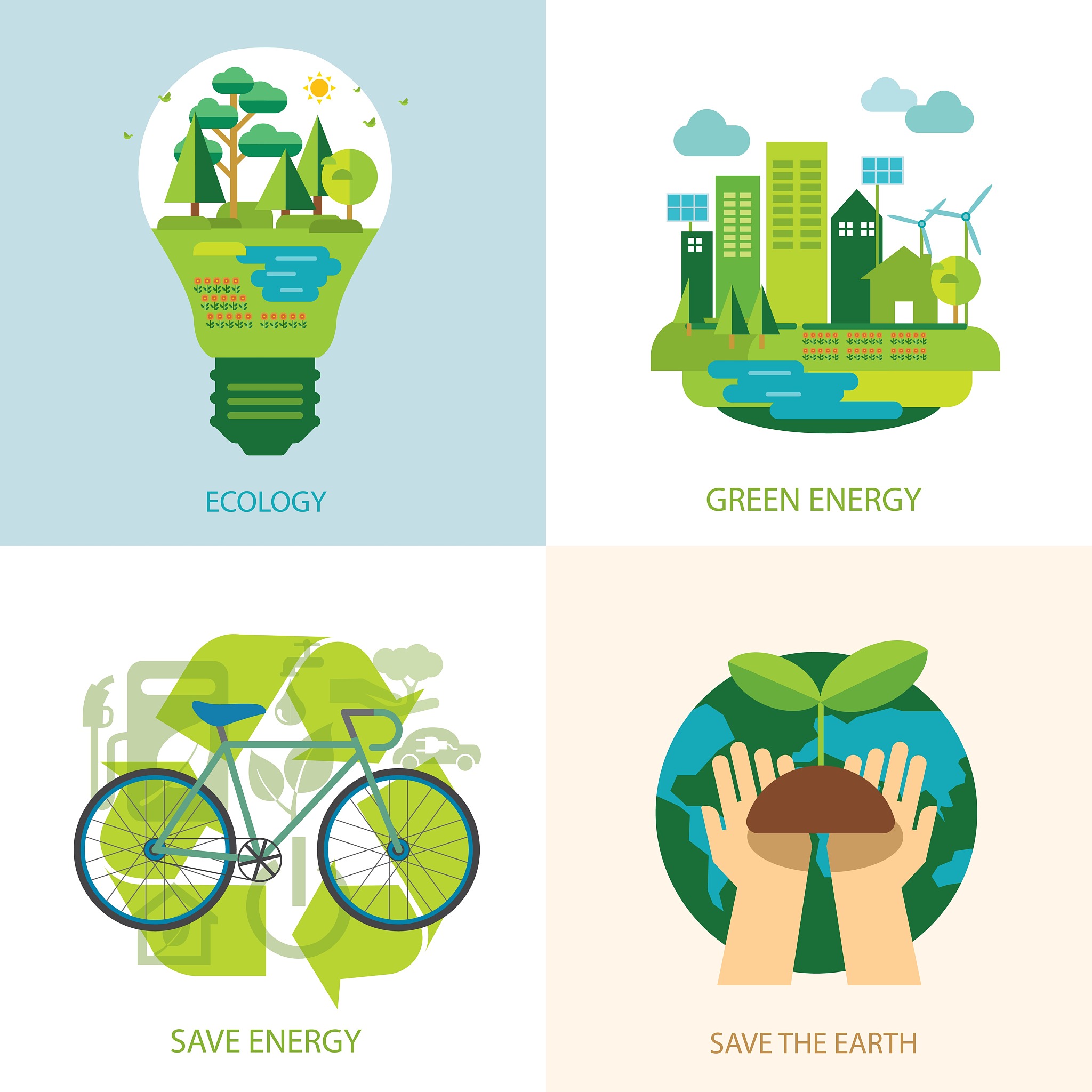 save the world and clean energy concept