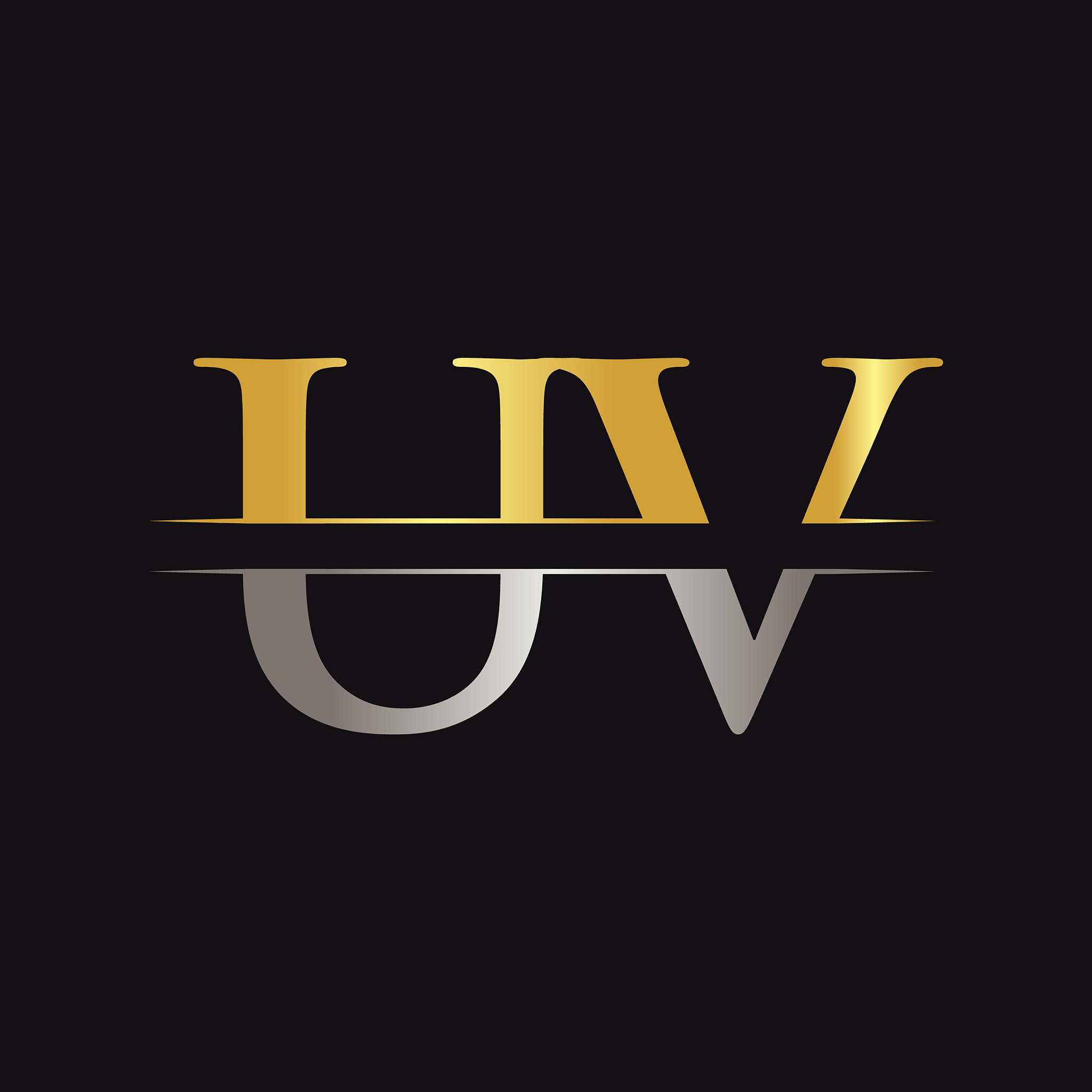 initial letter uv logo design template uv letter