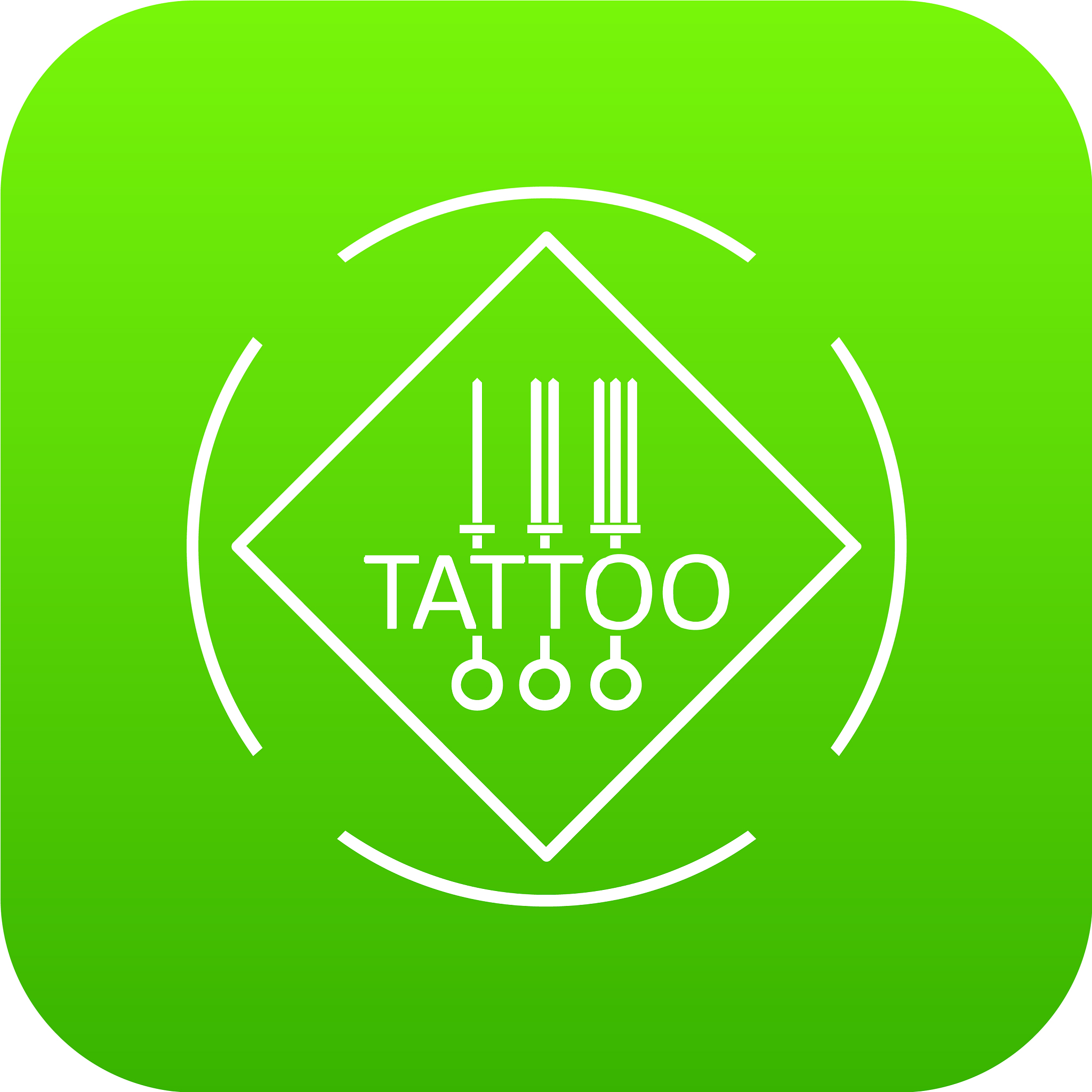 tattoo pictogram icon green