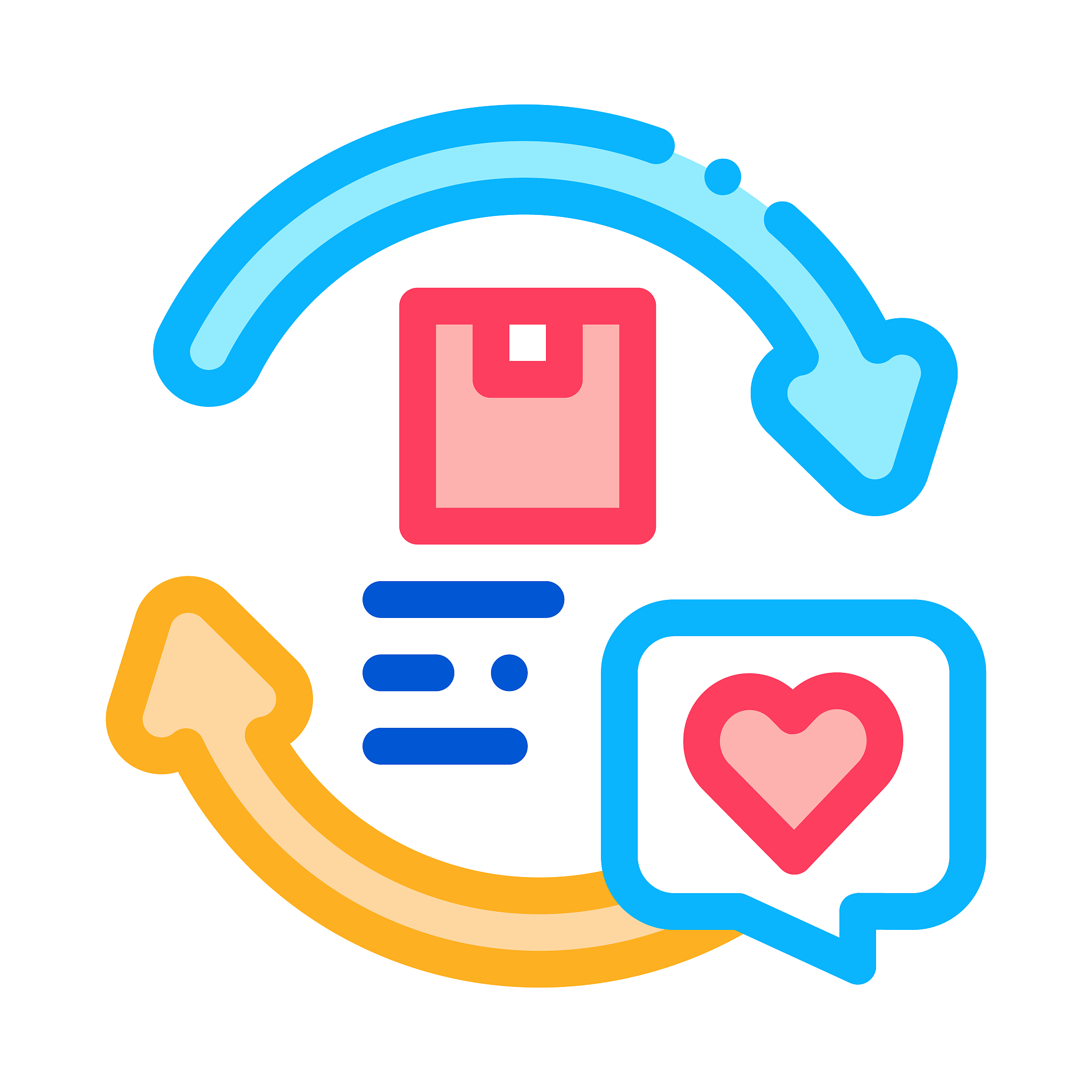 company and client circular relationship color icon vector illus