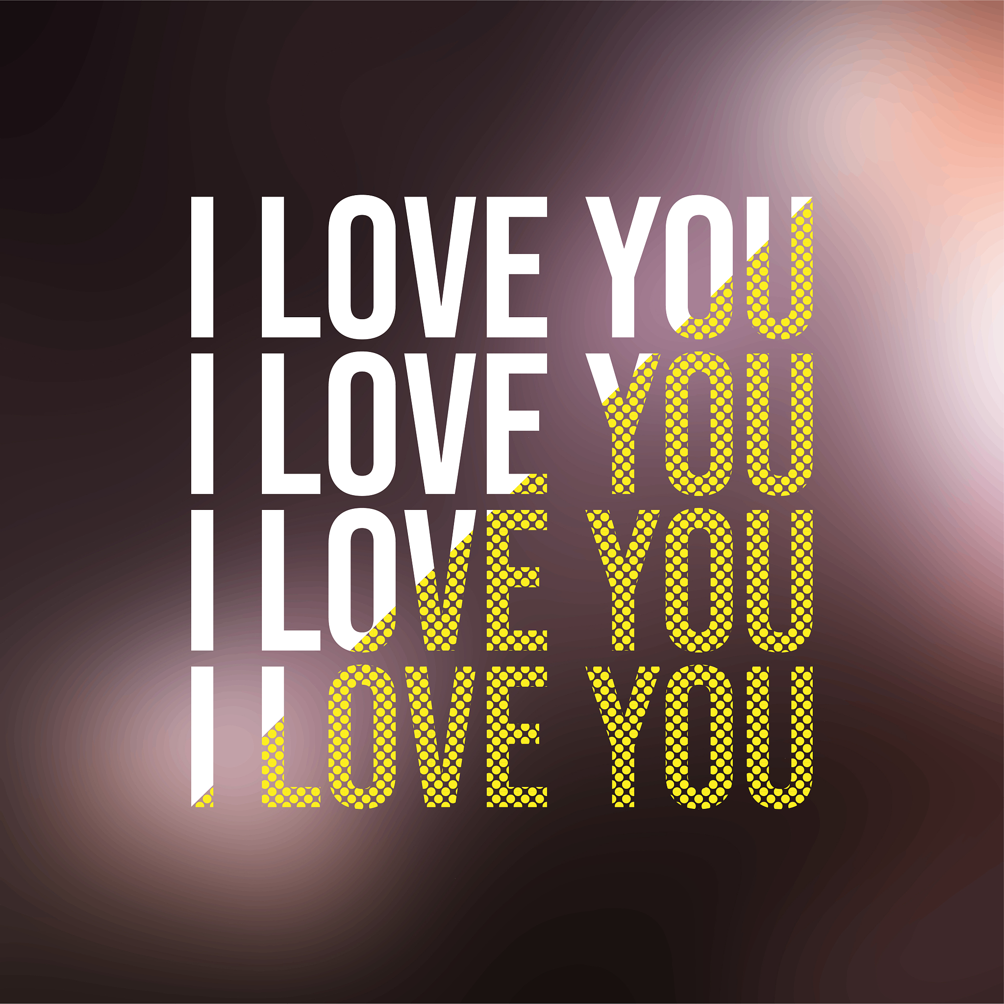 i love you. love quote with modern background vector