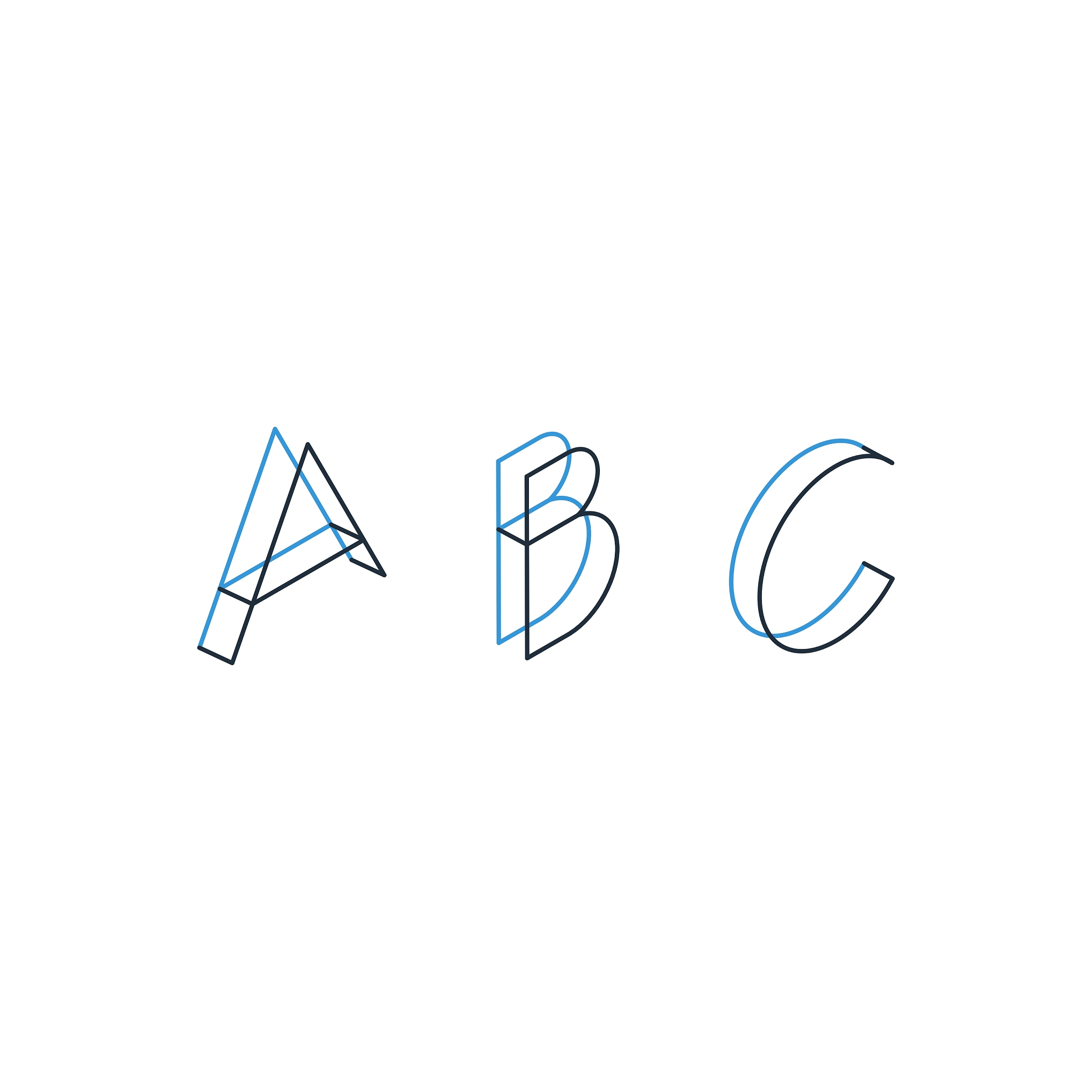font letters minimalistic line logo
