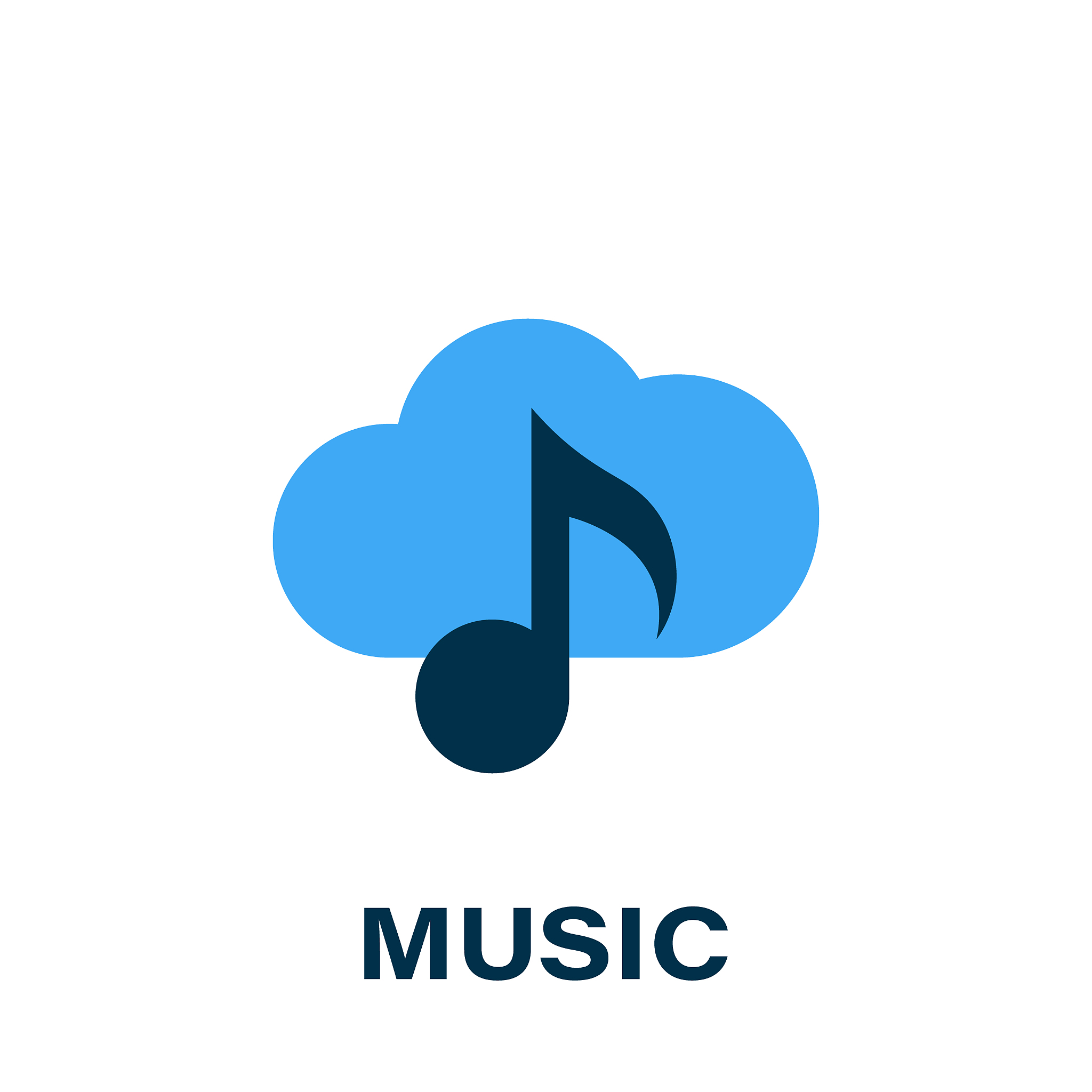 music cloud icon. vector music icon. concept logo. trendy design