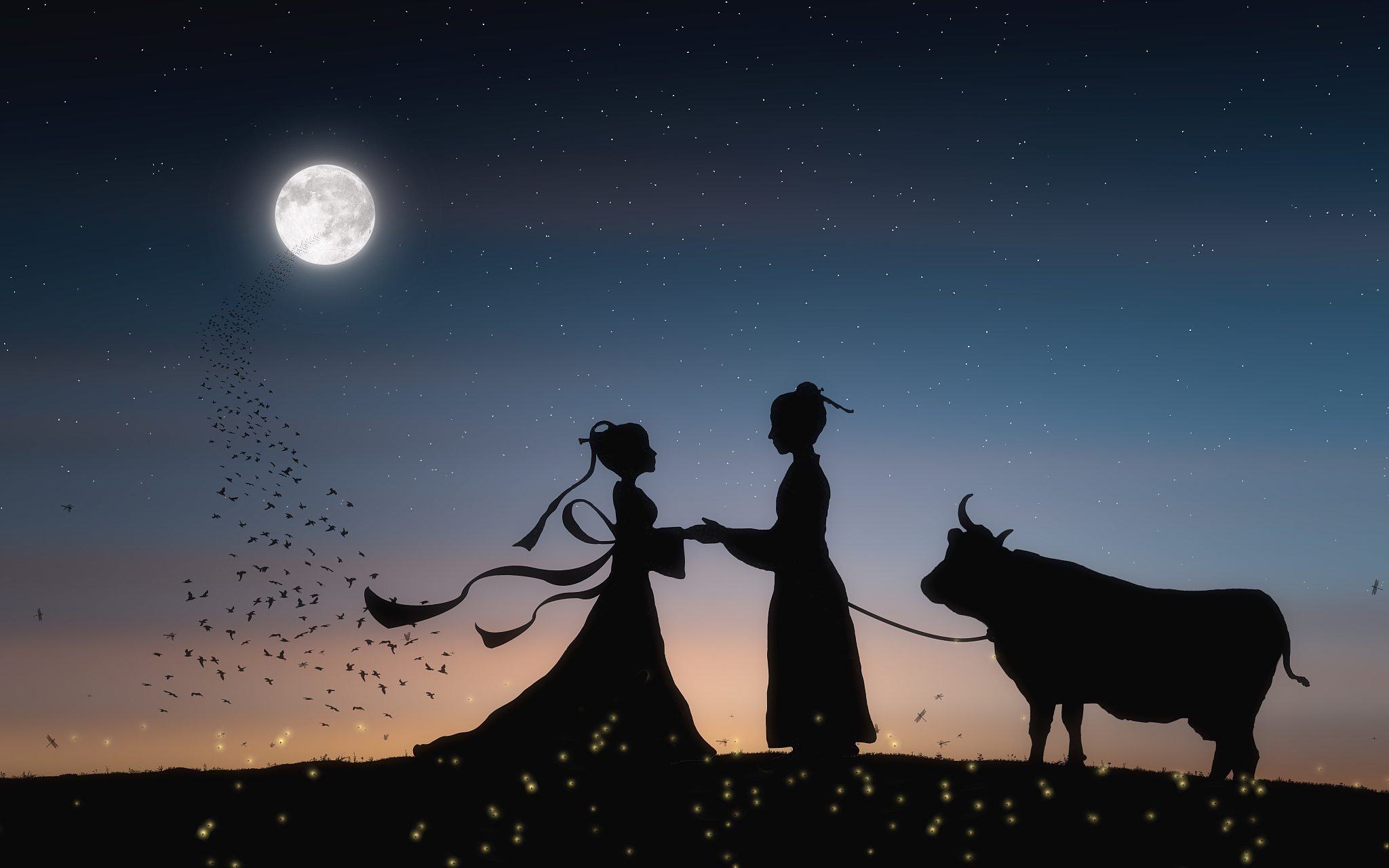 有什么关于七夕的故事、典故、佳话等请详细描述