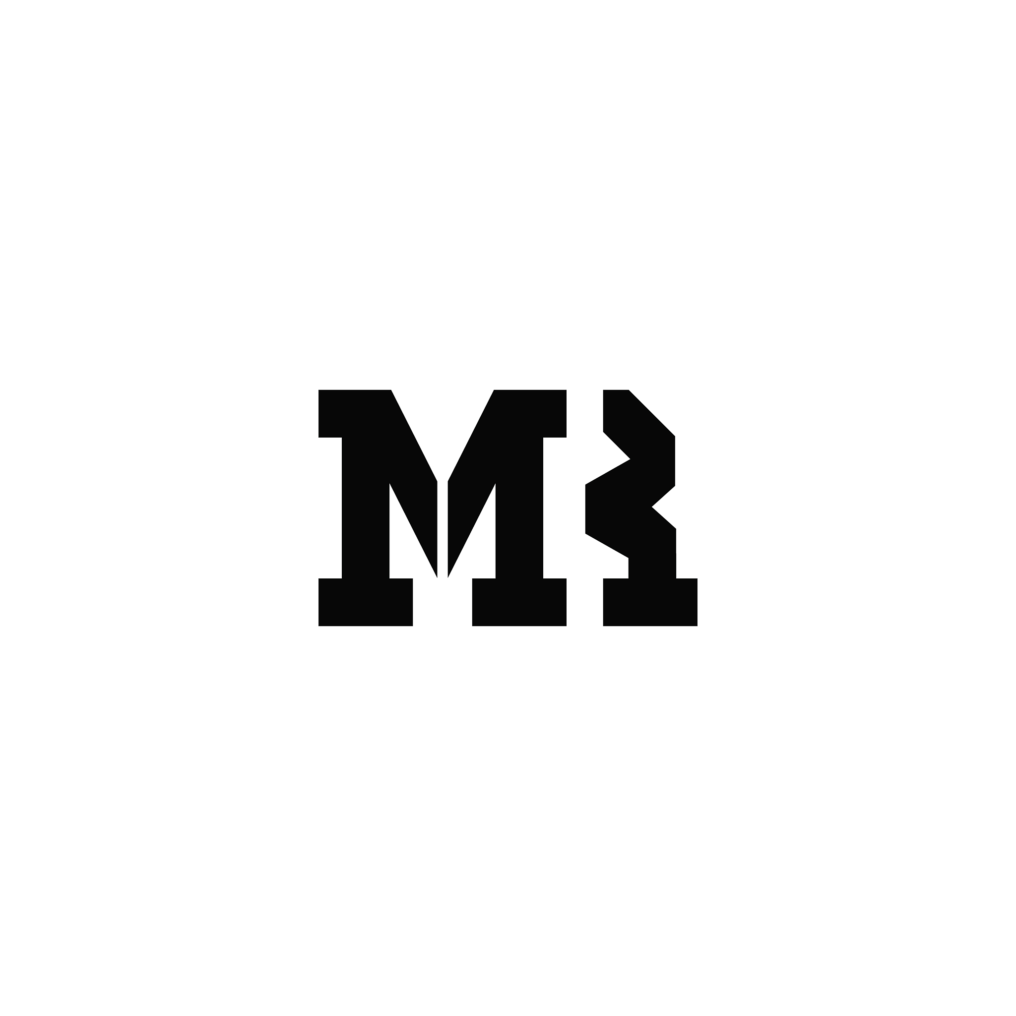 initial letter mr or rm logo design template
