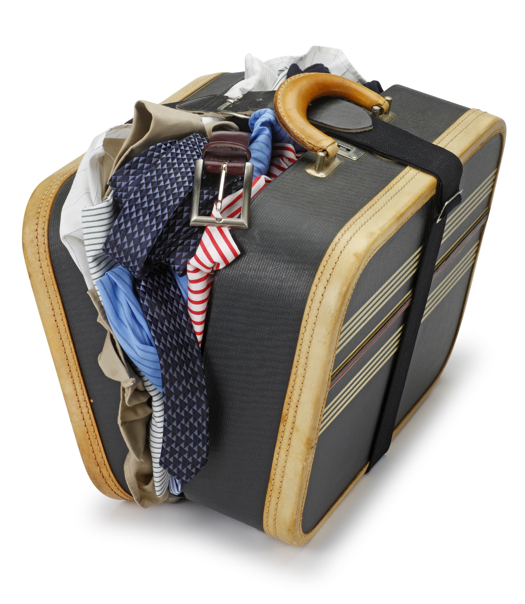 overstuffed luggage