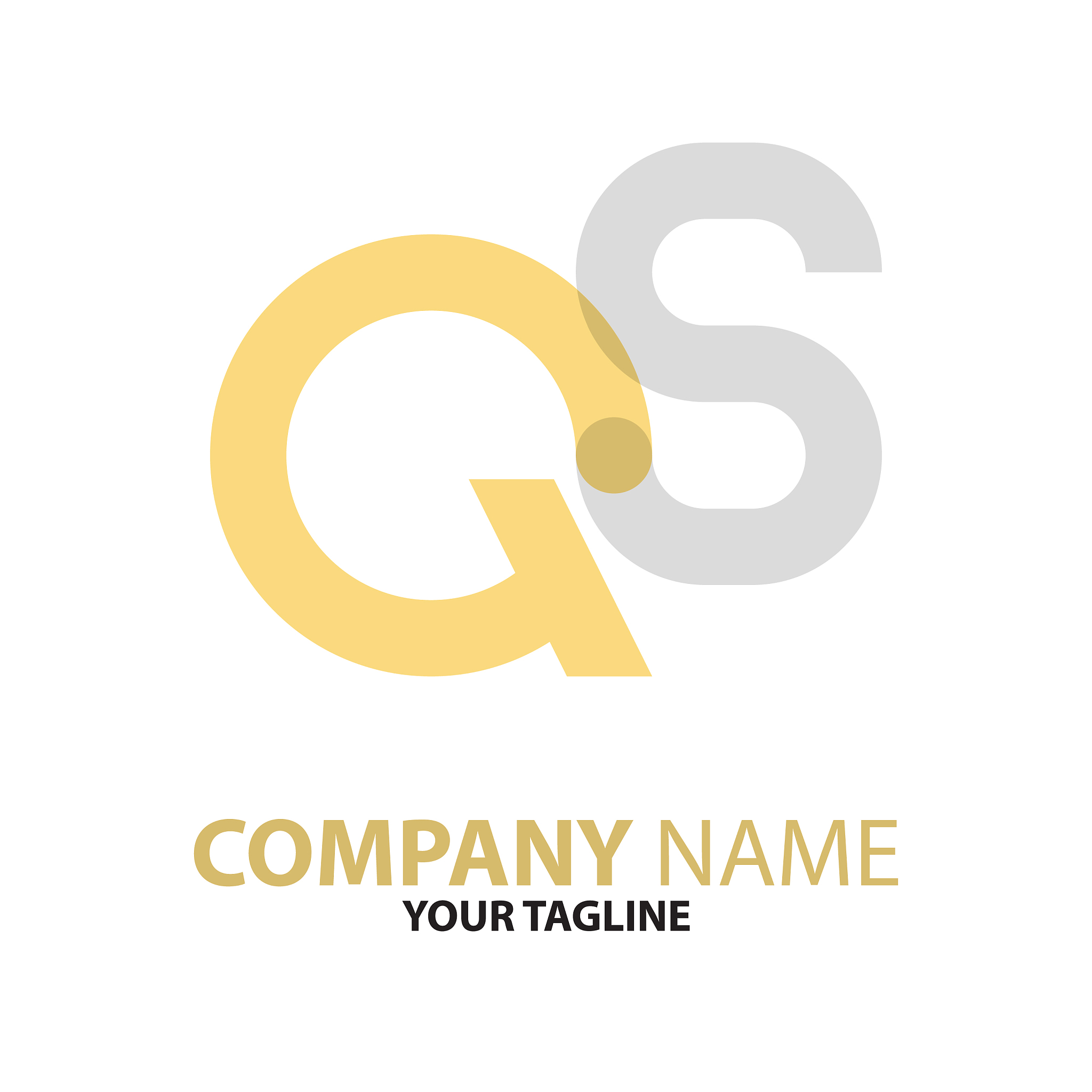 qs initial logo concept can be used for companies