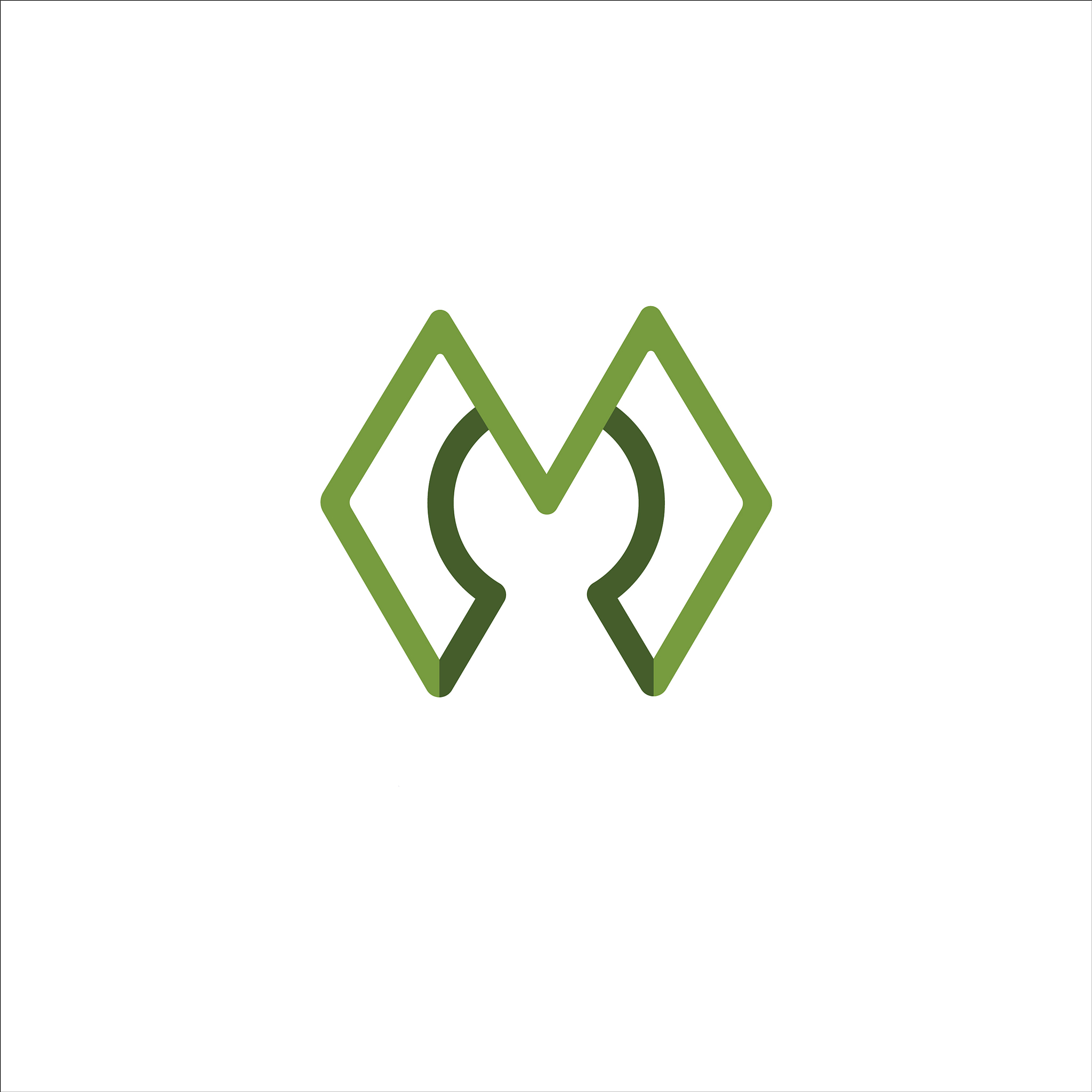 initial letter m or mm logo design template