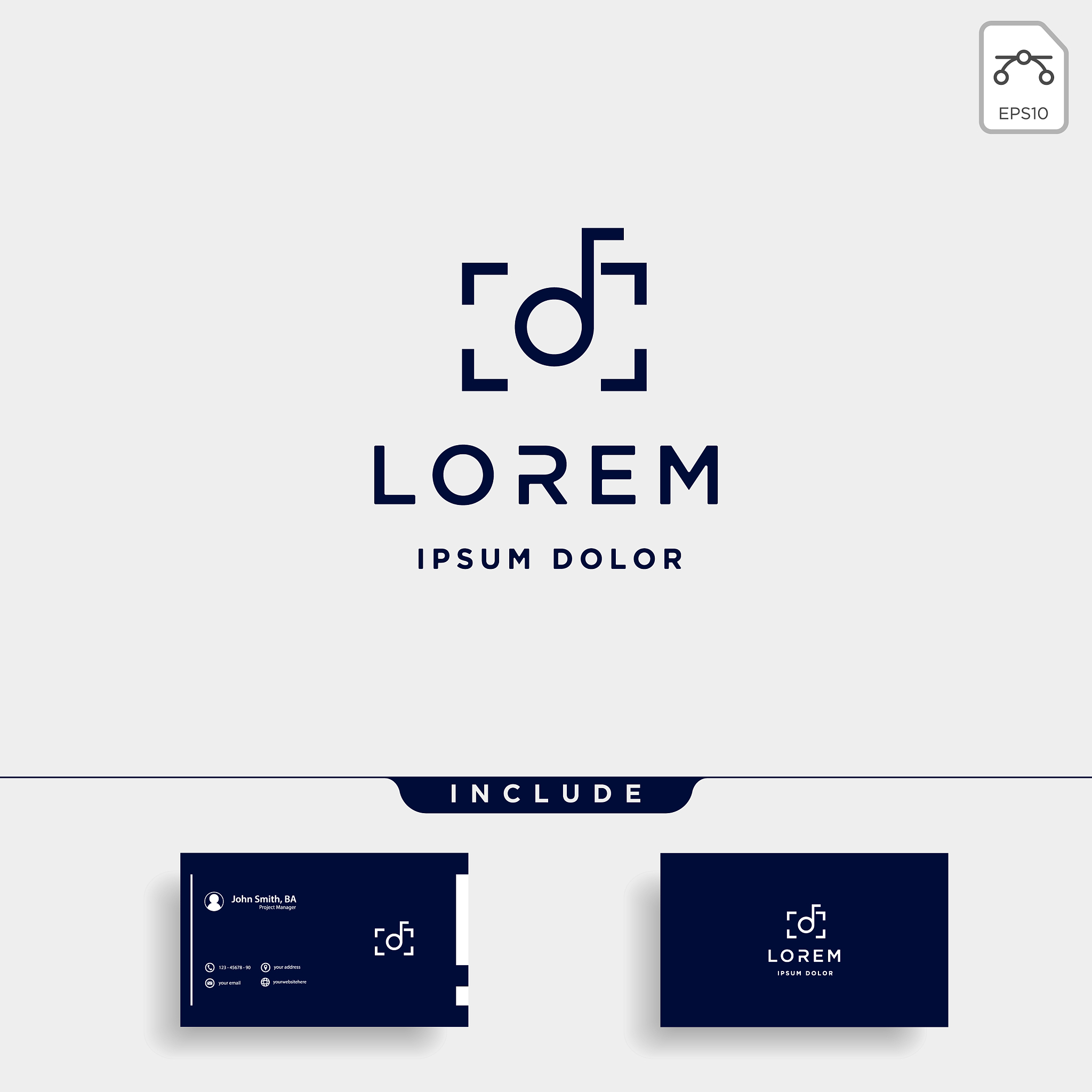 music camera logo template sign design