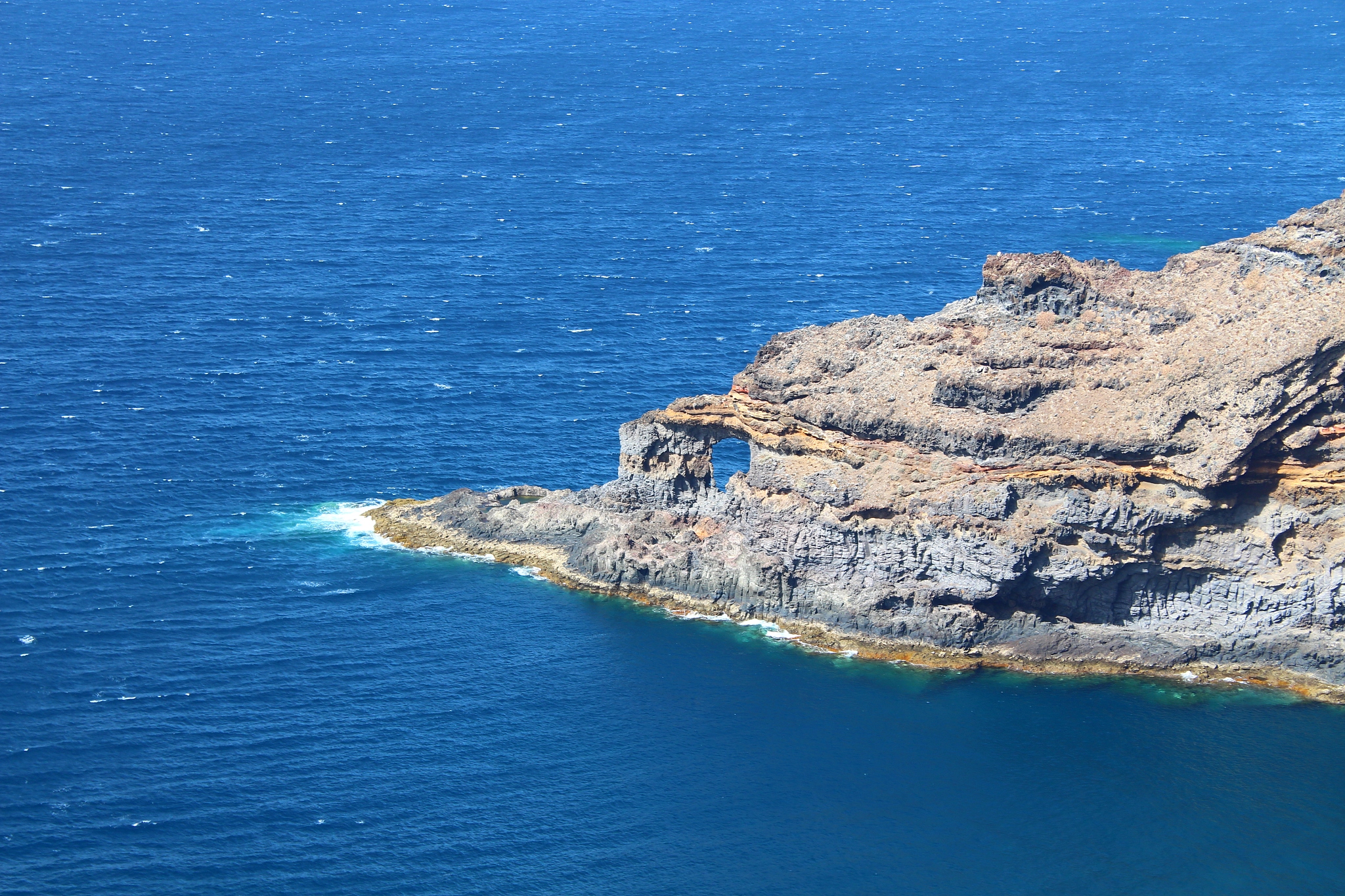 seascape near santo domingo de garafía in la palma island, cana