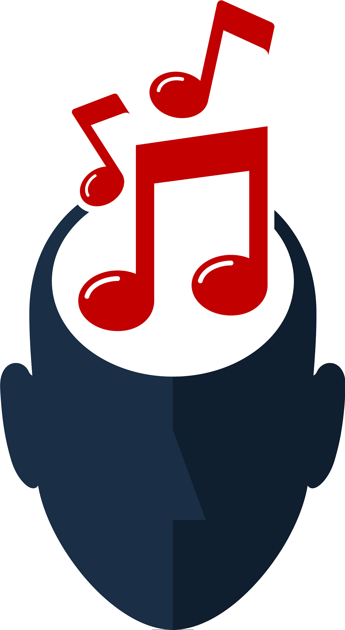 music human head logo icon design
