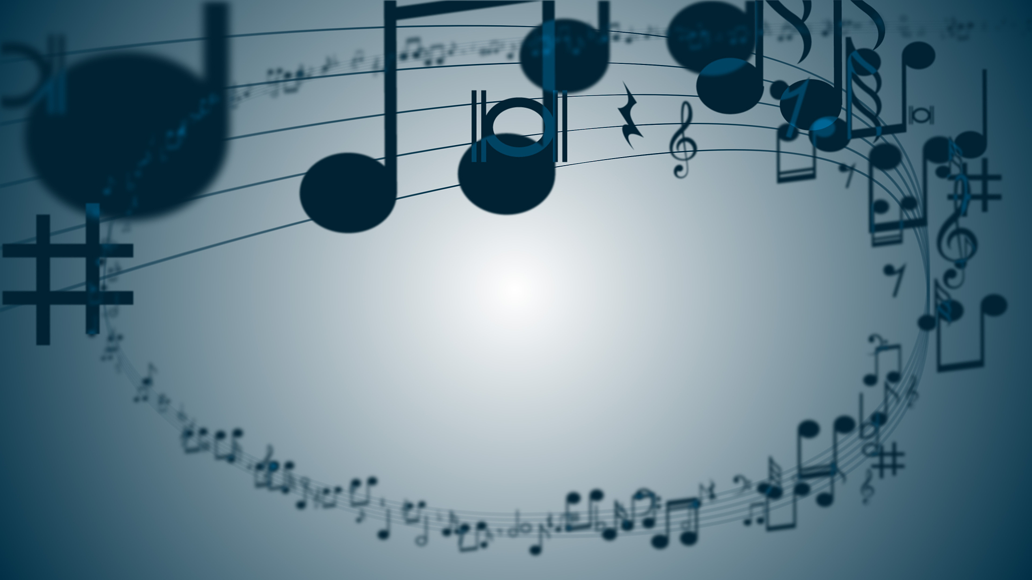 abstract background with colorful music notes.