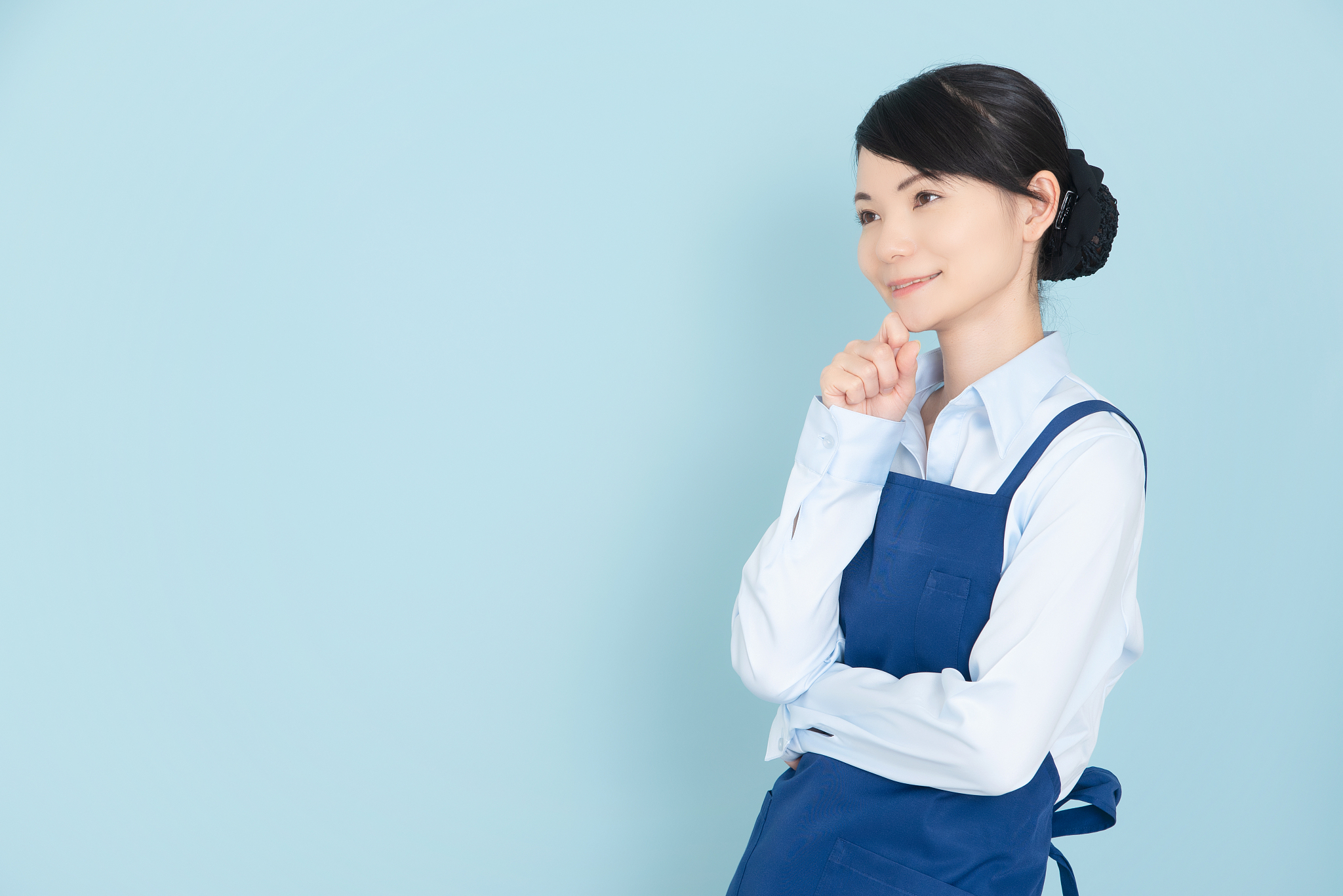 woman in an apron