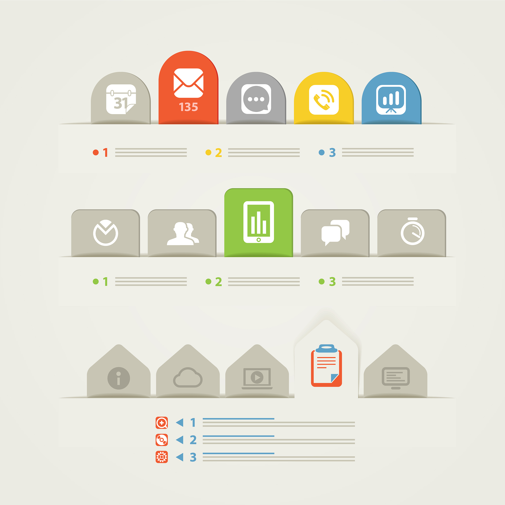 abstract web page menu template