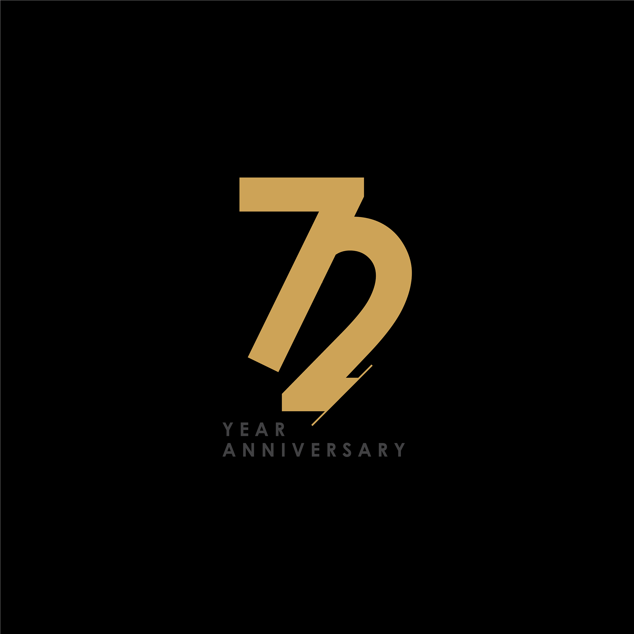 72 year anniversary celebration template design