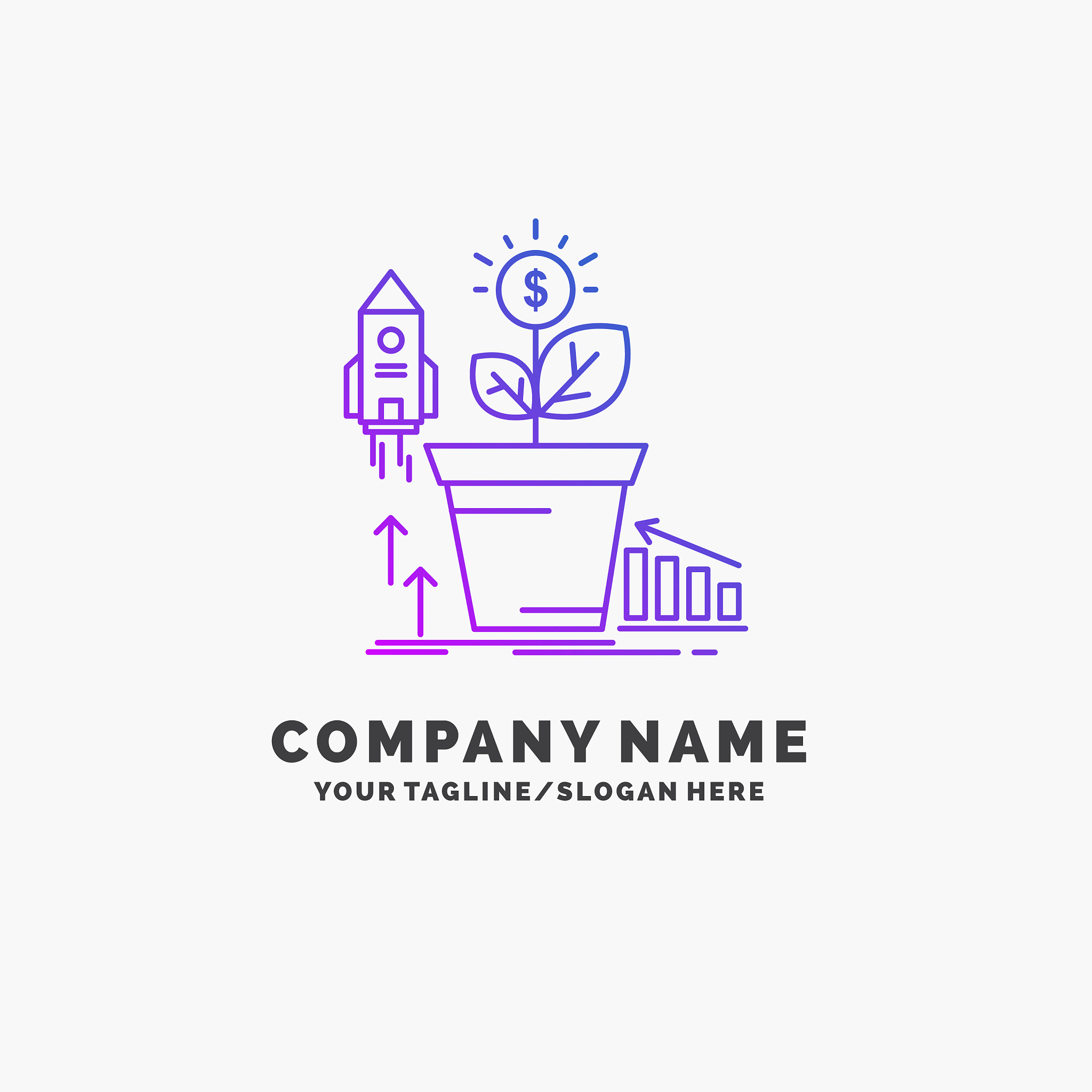 finance financial growth money profit purple
