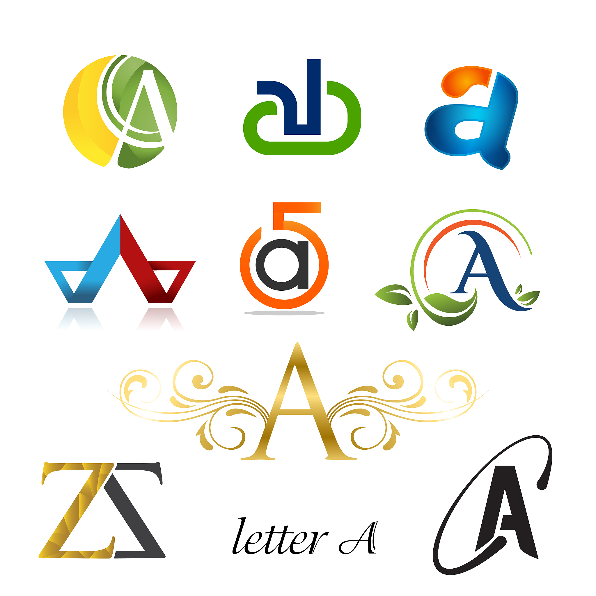 vector letter a logo
