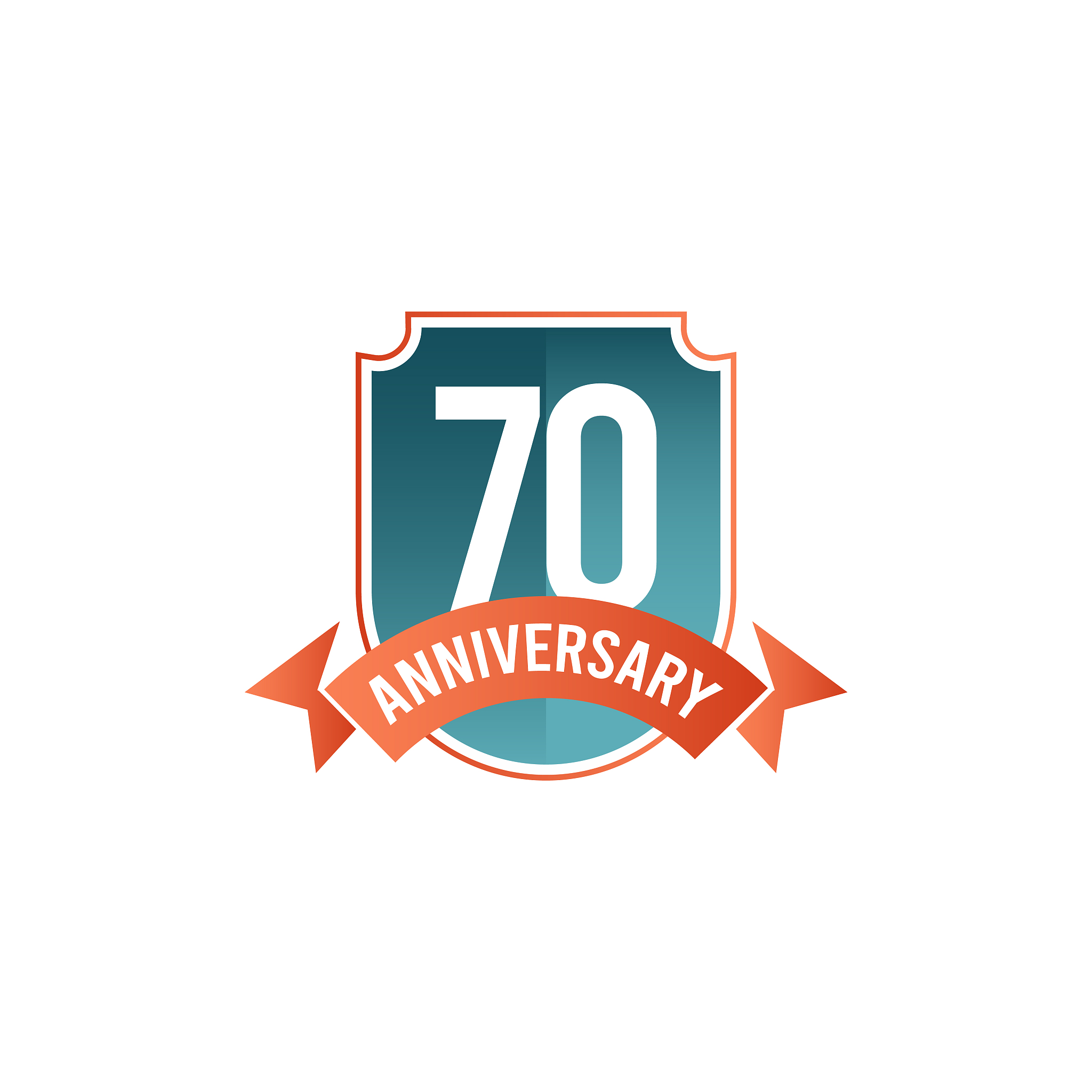 70 years anniversary celebration vector template design illustra