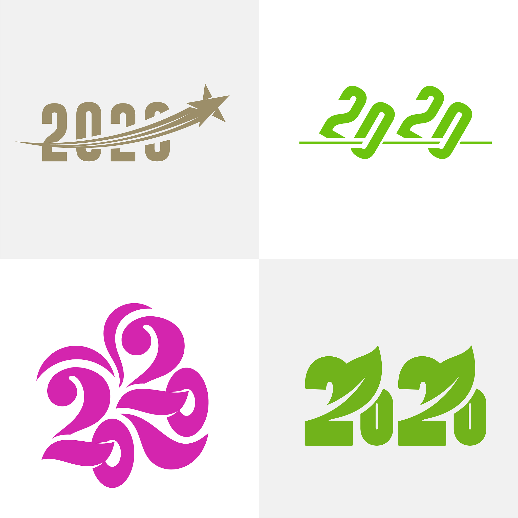 2020 logo design concept template icon symbol