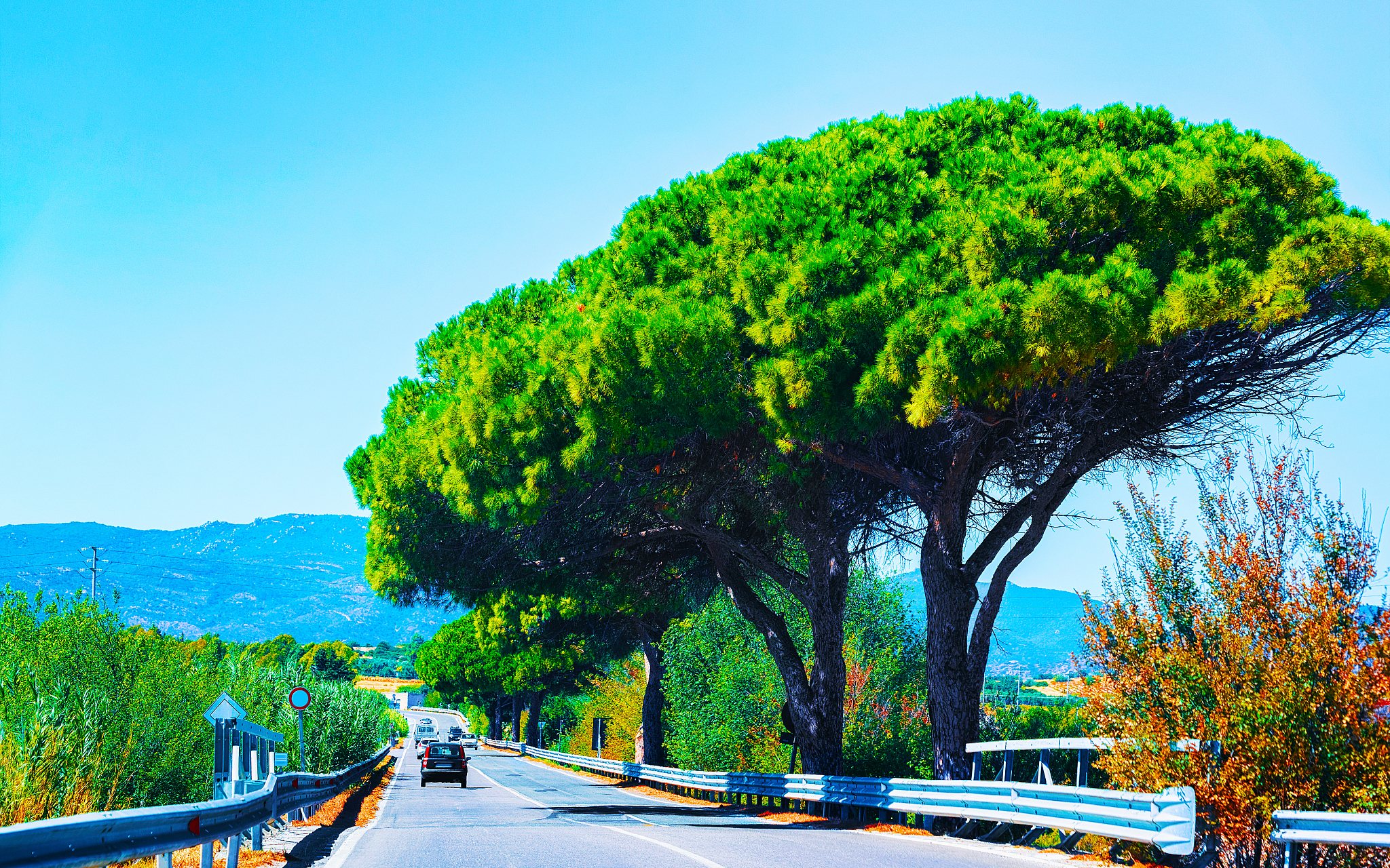 road in cagliari sardinia