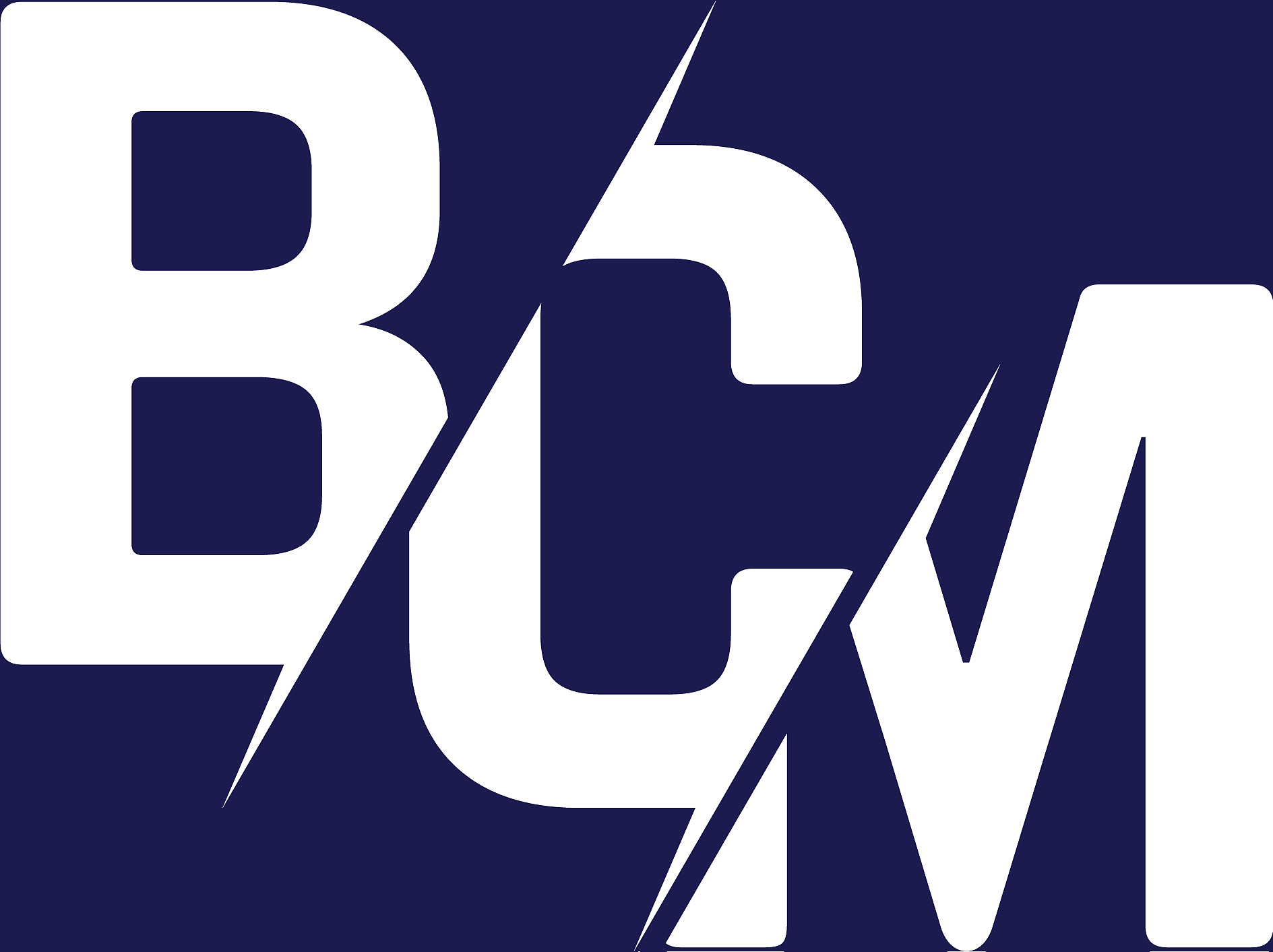 monogram letters initial logo design bcm