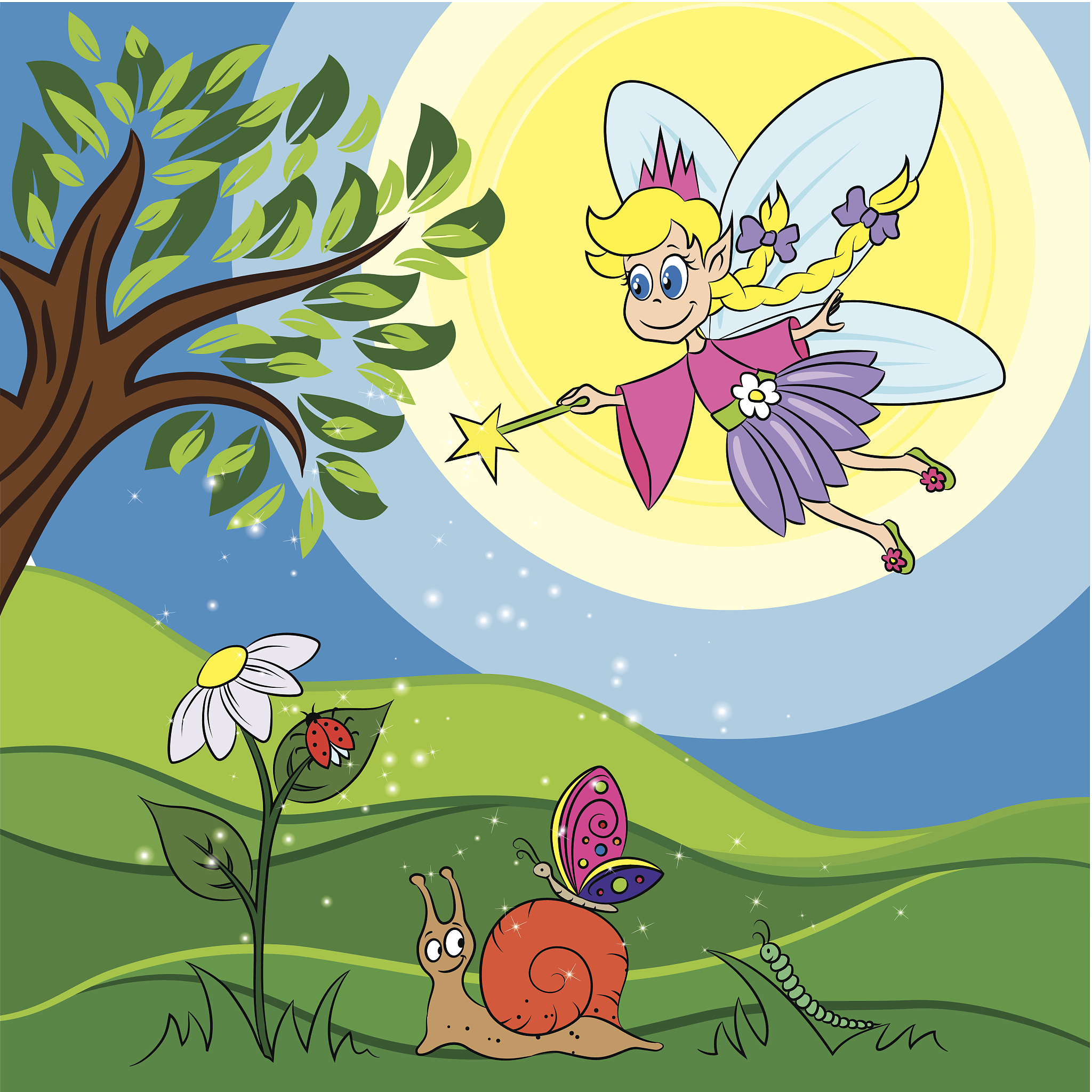 小鸟、蜻蜓和蝴蝶的友谊故事：团结战胜风暴