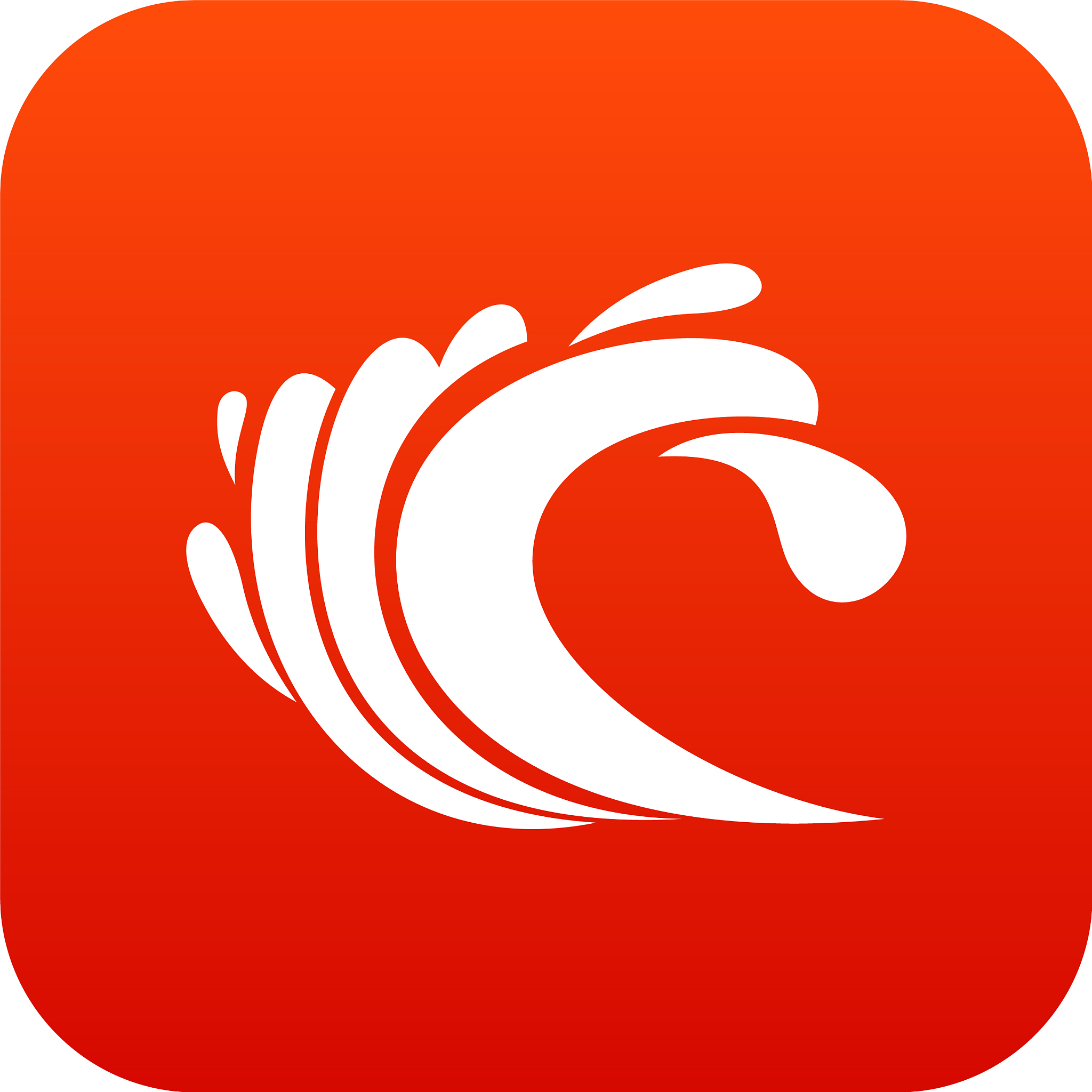 wave icon digital red