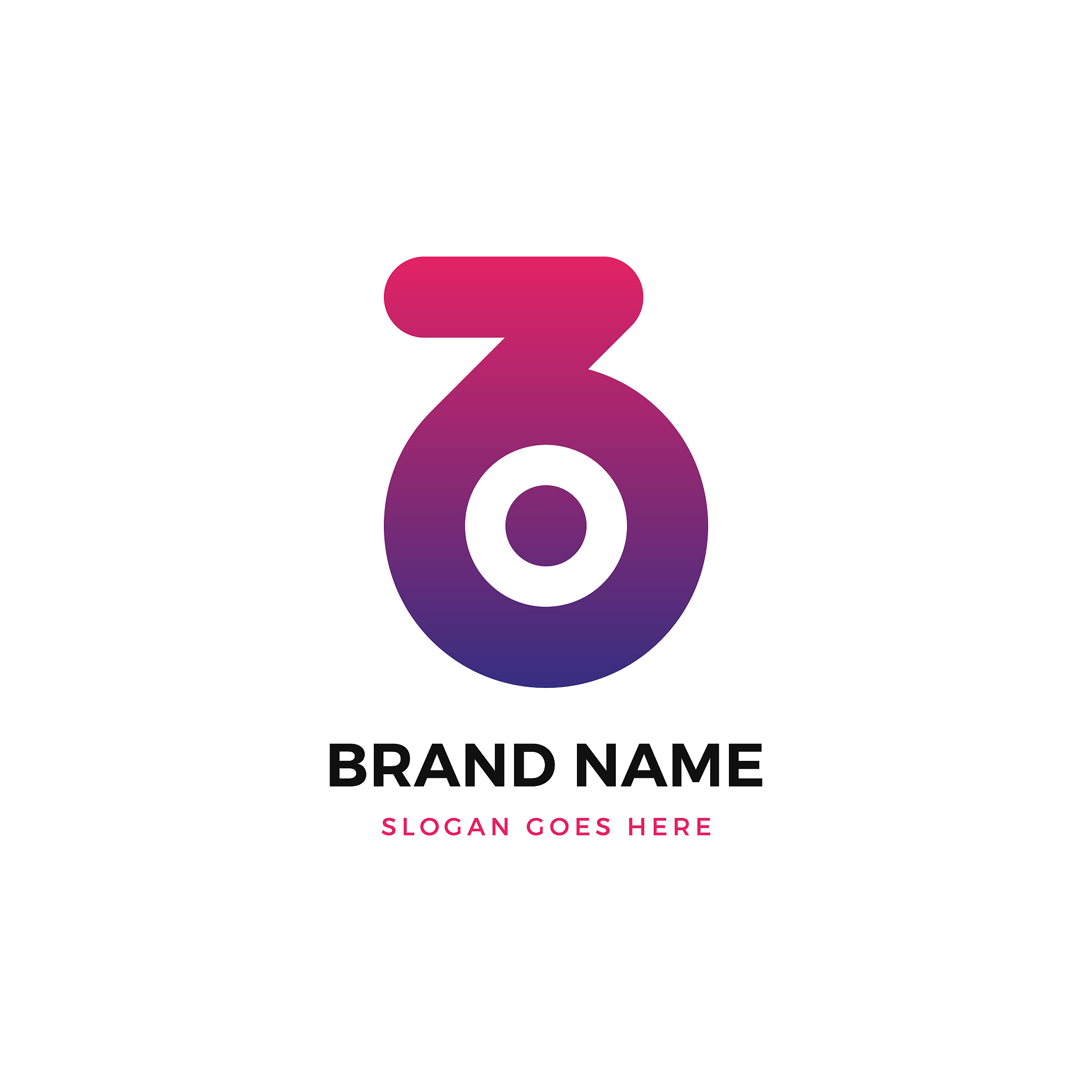 b letter gradient   design