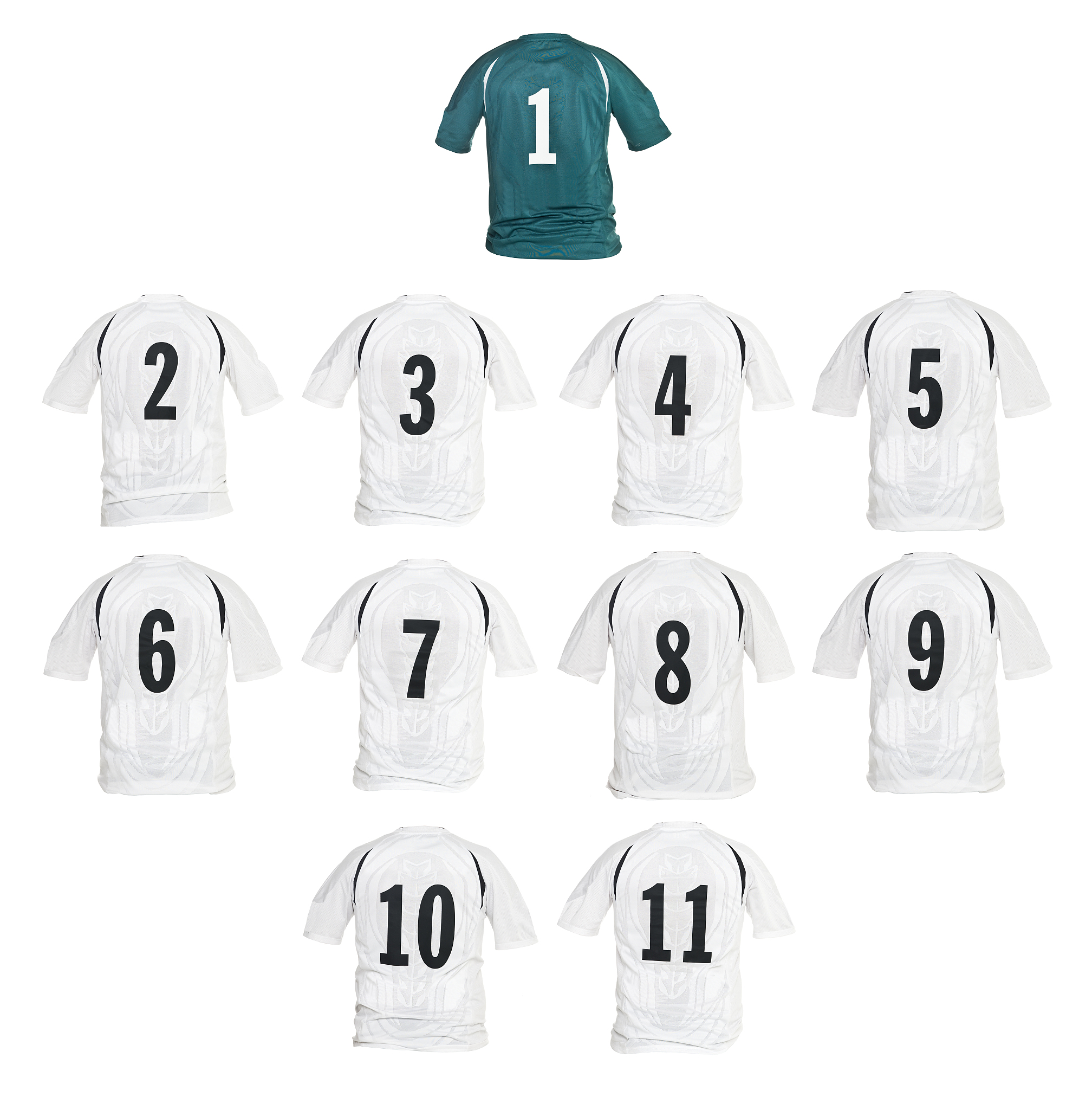 football shirts formed as a team