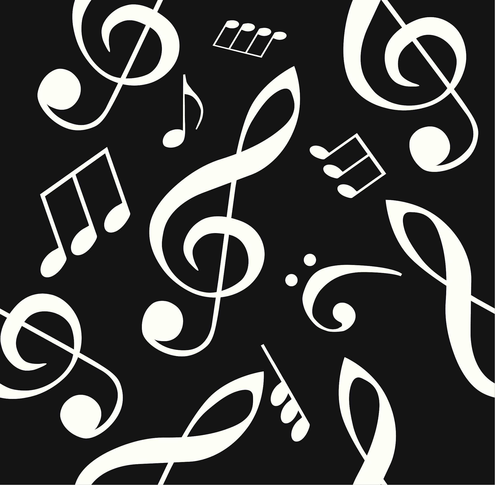 music notes seamless pattern background