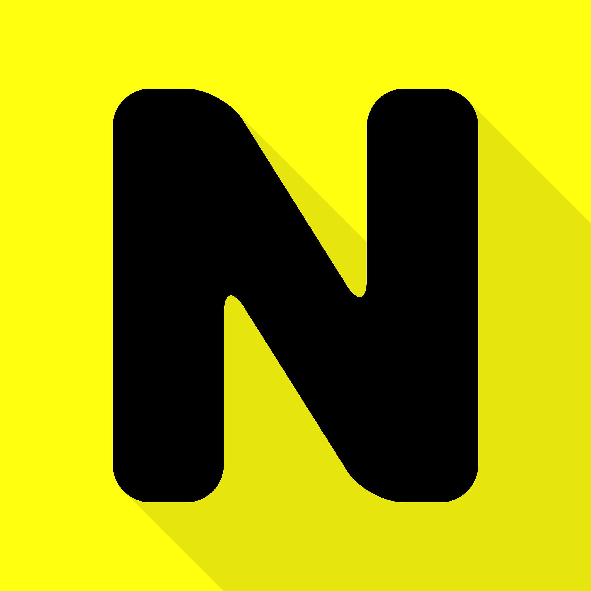 letter n sign design template element black icon