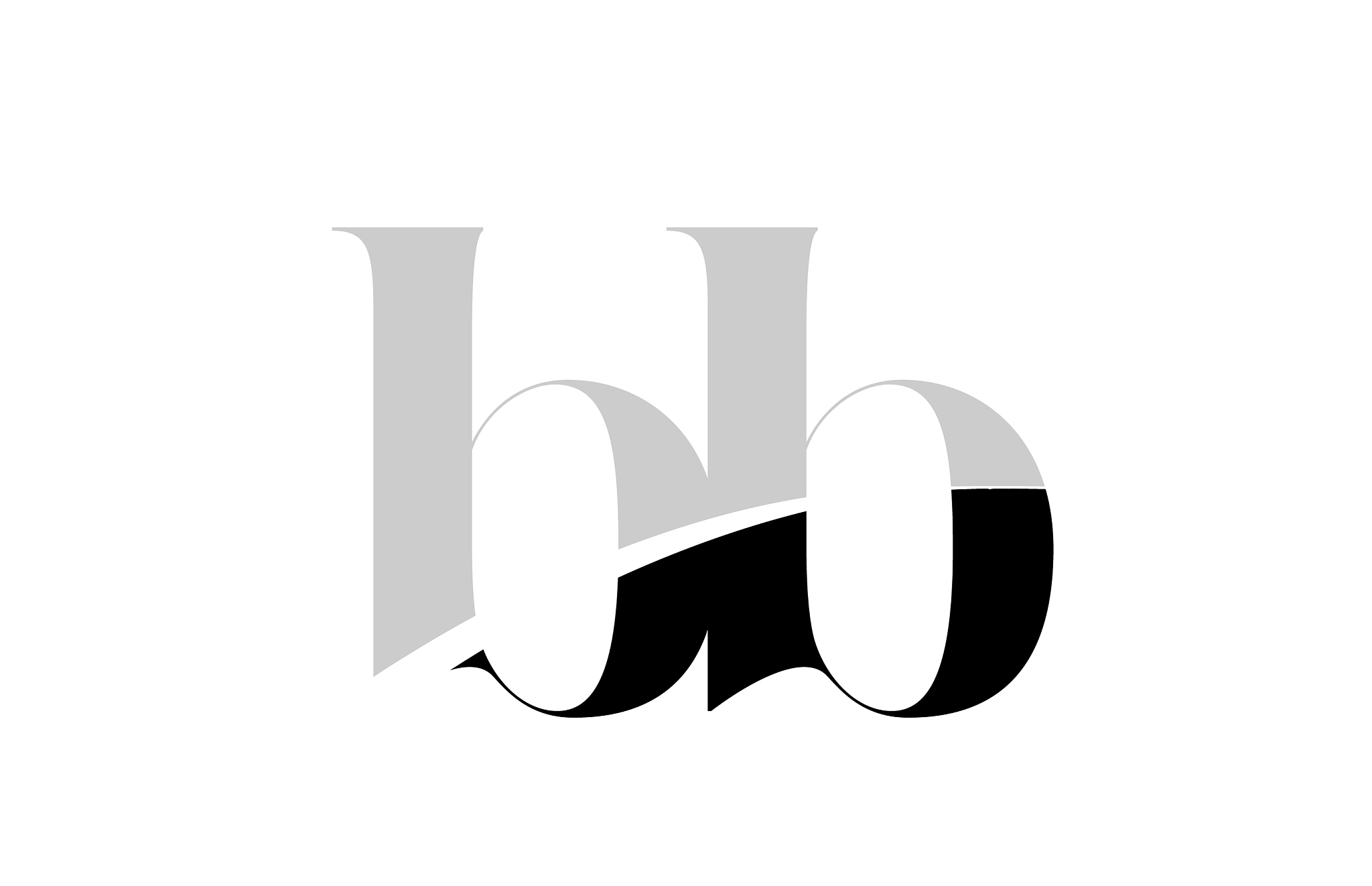 alphabet letter bb b b black and white logo icon